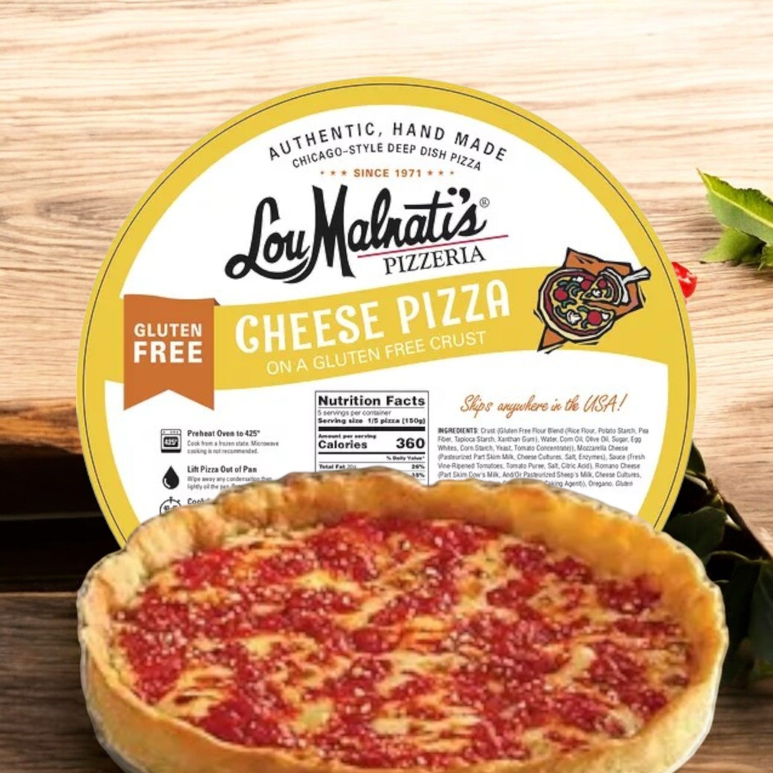 Lou Malnati's - Gluten Free Cheese Pizza Deep Dish,  26.4 oz. - 1  Count