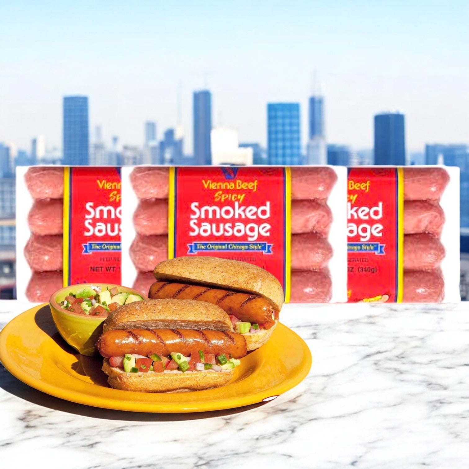 Vienna Beef Spicy Smoked Sausage- 3 Count