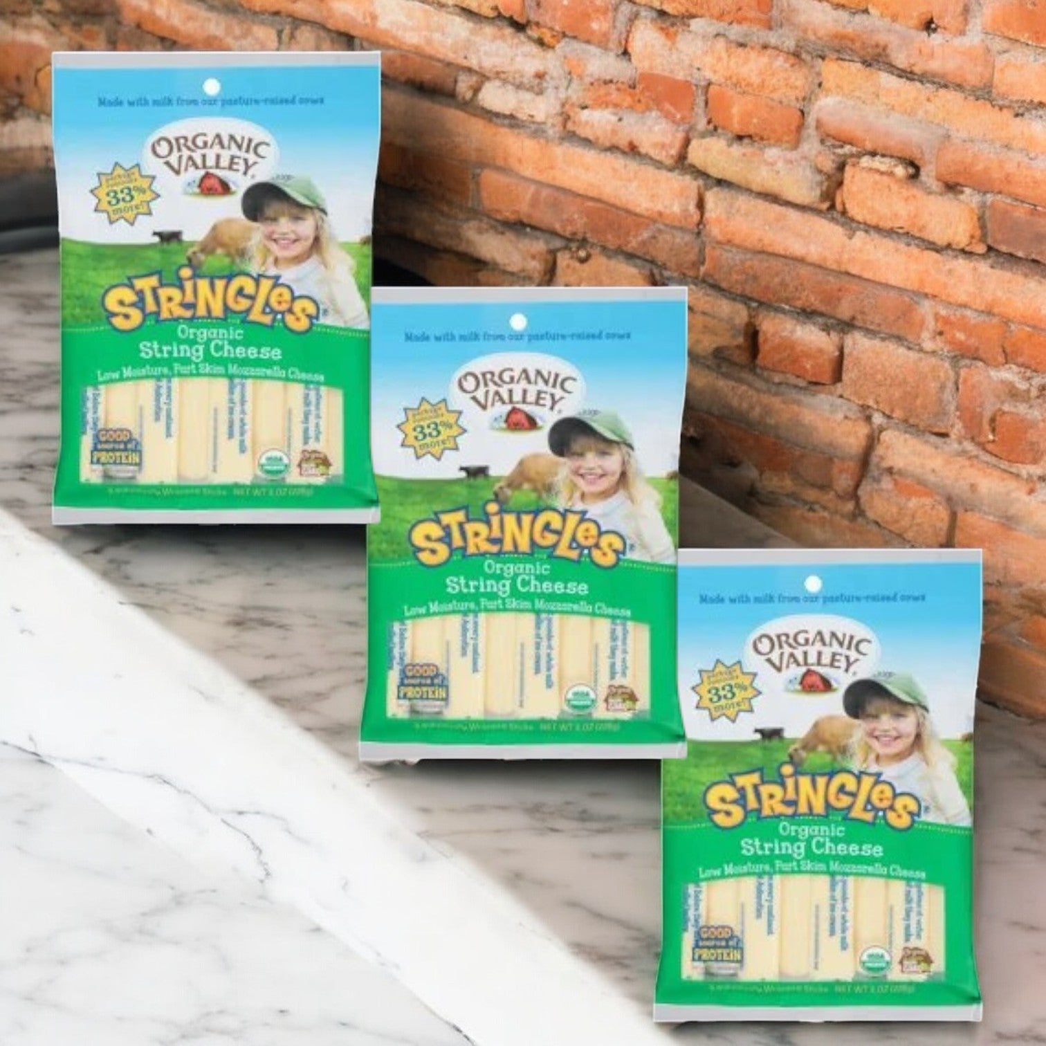 Organic Valley Stringles Organic String Cheese - 24 Sticks, 3 Bags