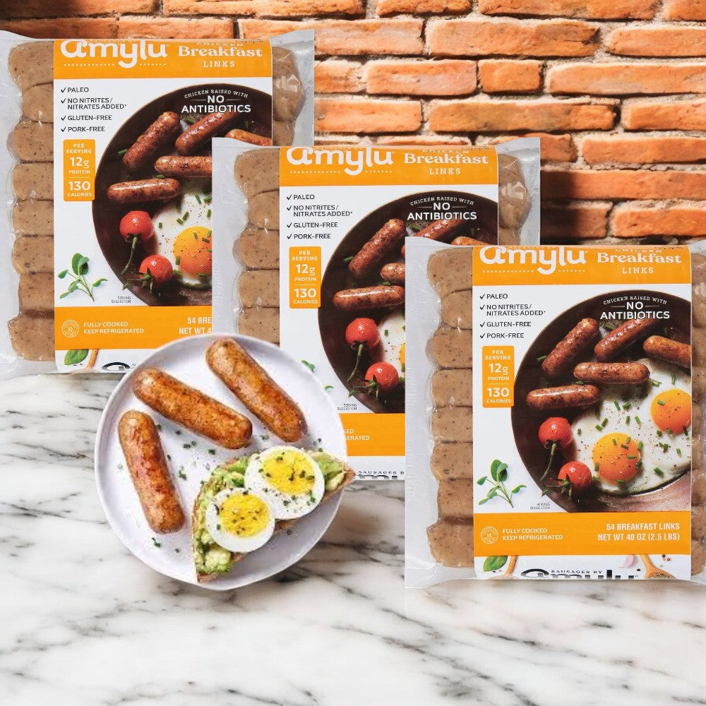 Amylu Chicken Breakfast Sausage Links, 40 Oz, 3 Count