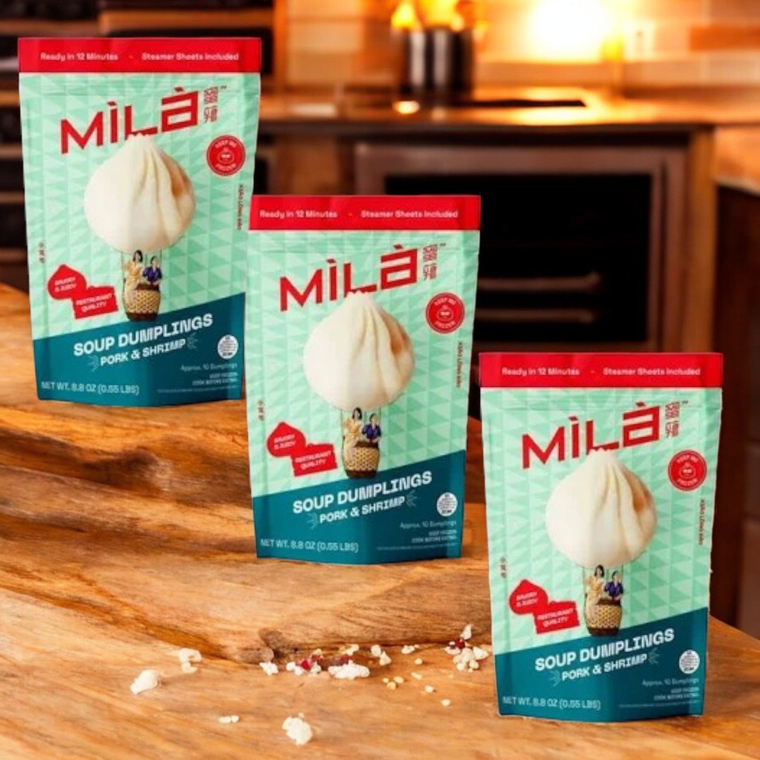 MiLa Frozen Soup Dumpling - Pork & Shrimp - 3 Count