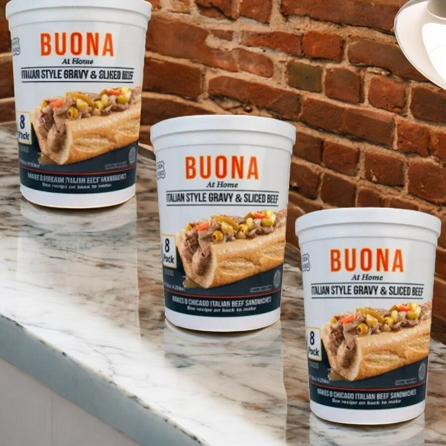 Buona Gravy & Sliced Beef, Italian Style- 8 pack- 3 Count- Free Shipping!!