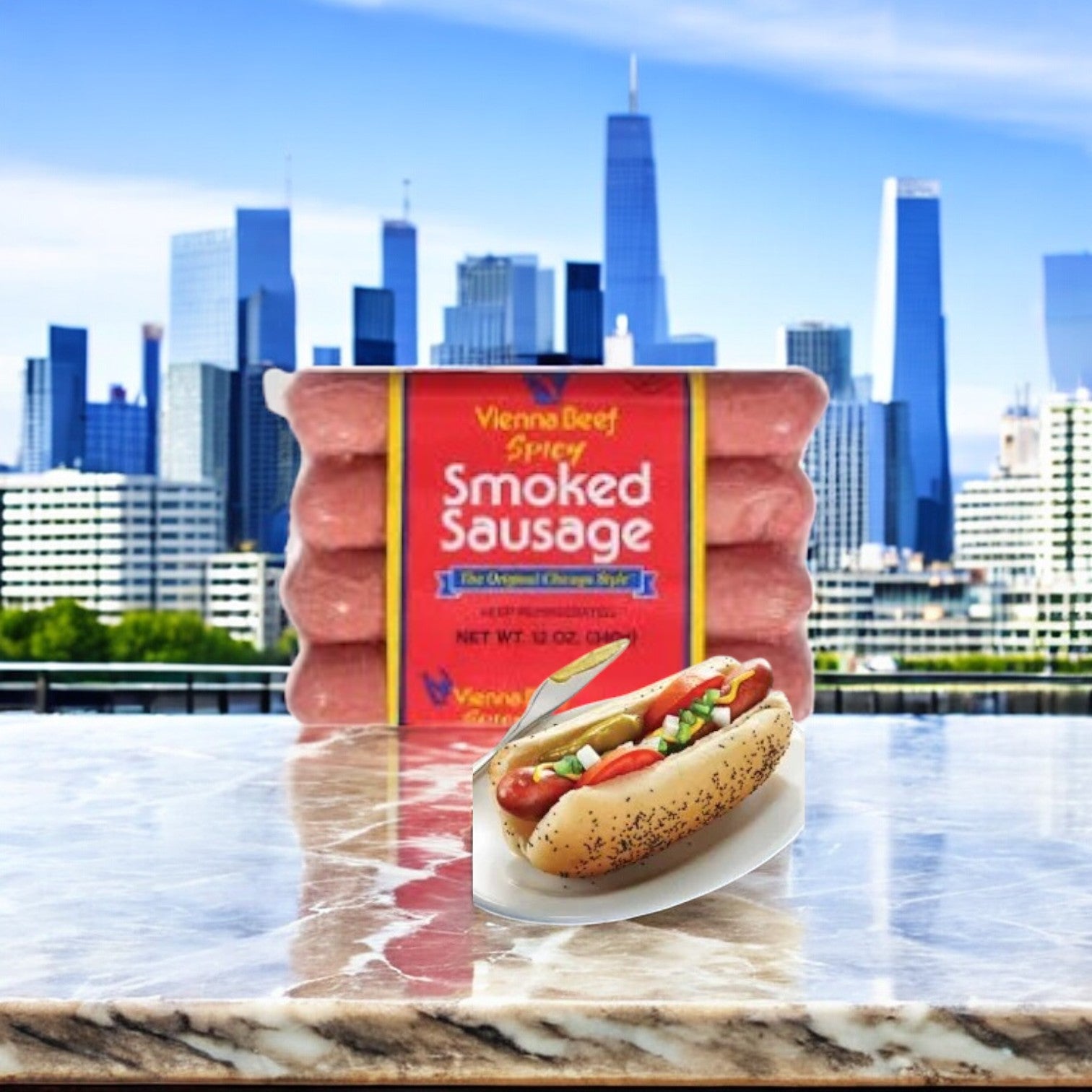 Vienna Beef Spicy Smoked Sausage- 1 Count