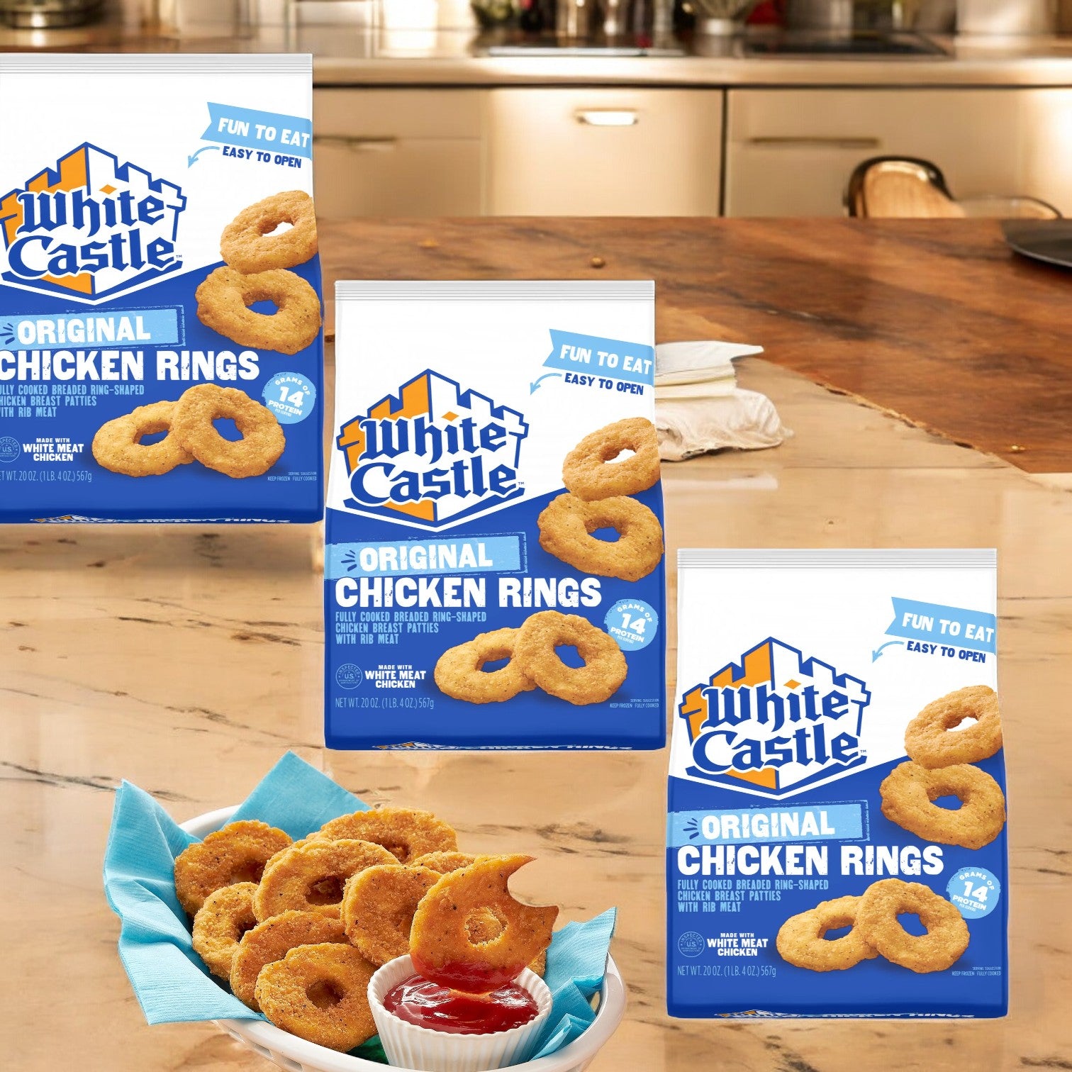 White Castle Original Chicken Rings- 20oz- 3 Count