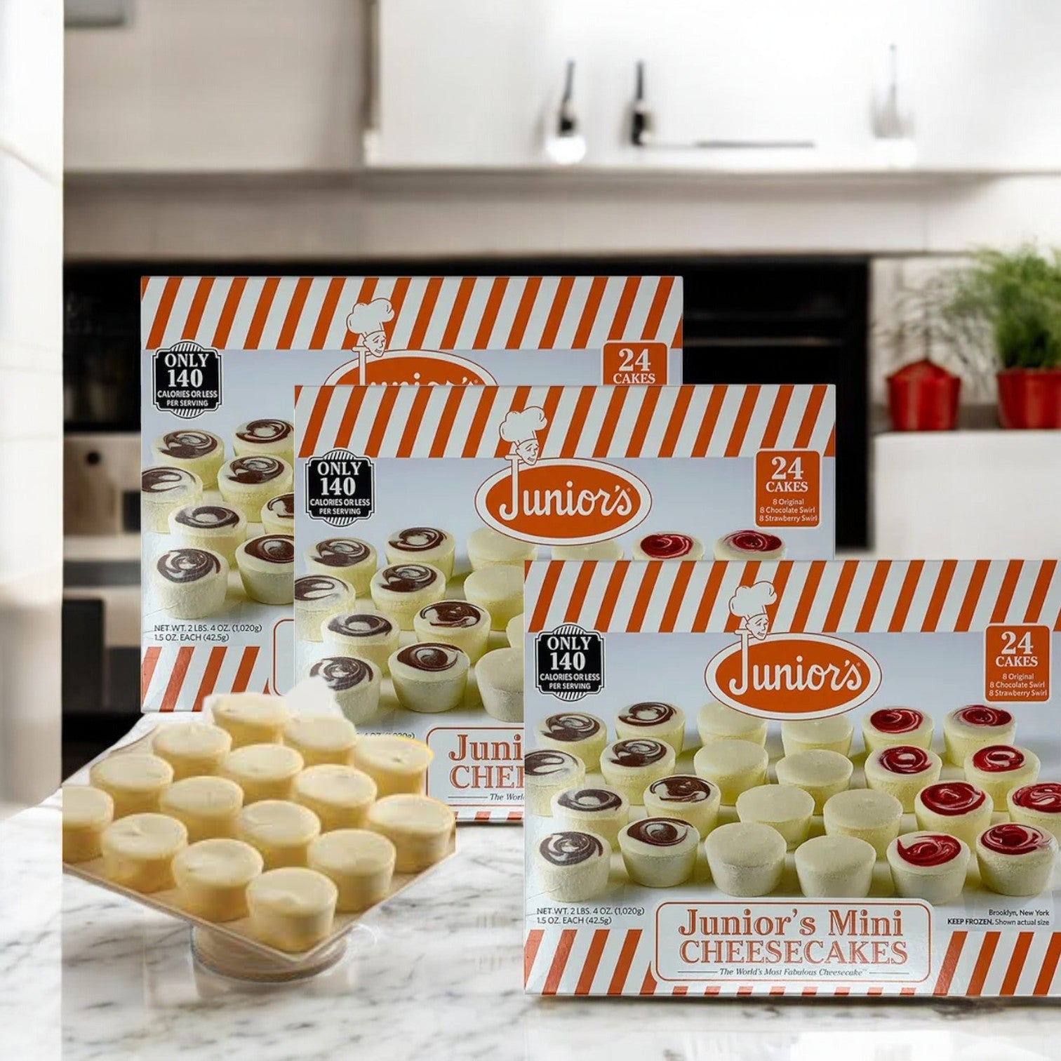 Junior's Mini Cheesecakes, Variety Pack, 1.5 oz, 24-count, 3 Boxes