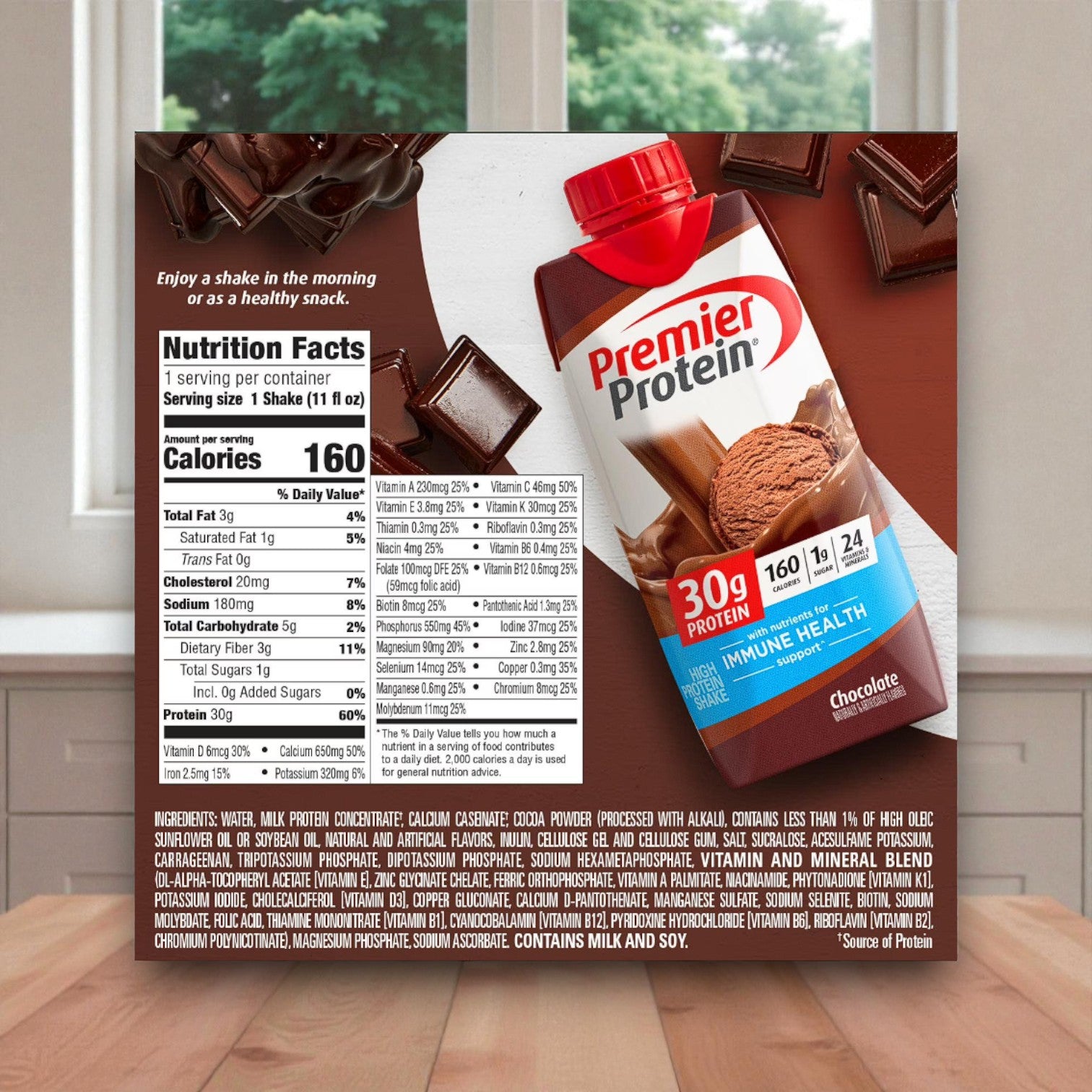 Premier Protein 30g High Protein Shake, Chocolate – 11 fl oz, 15 Pack