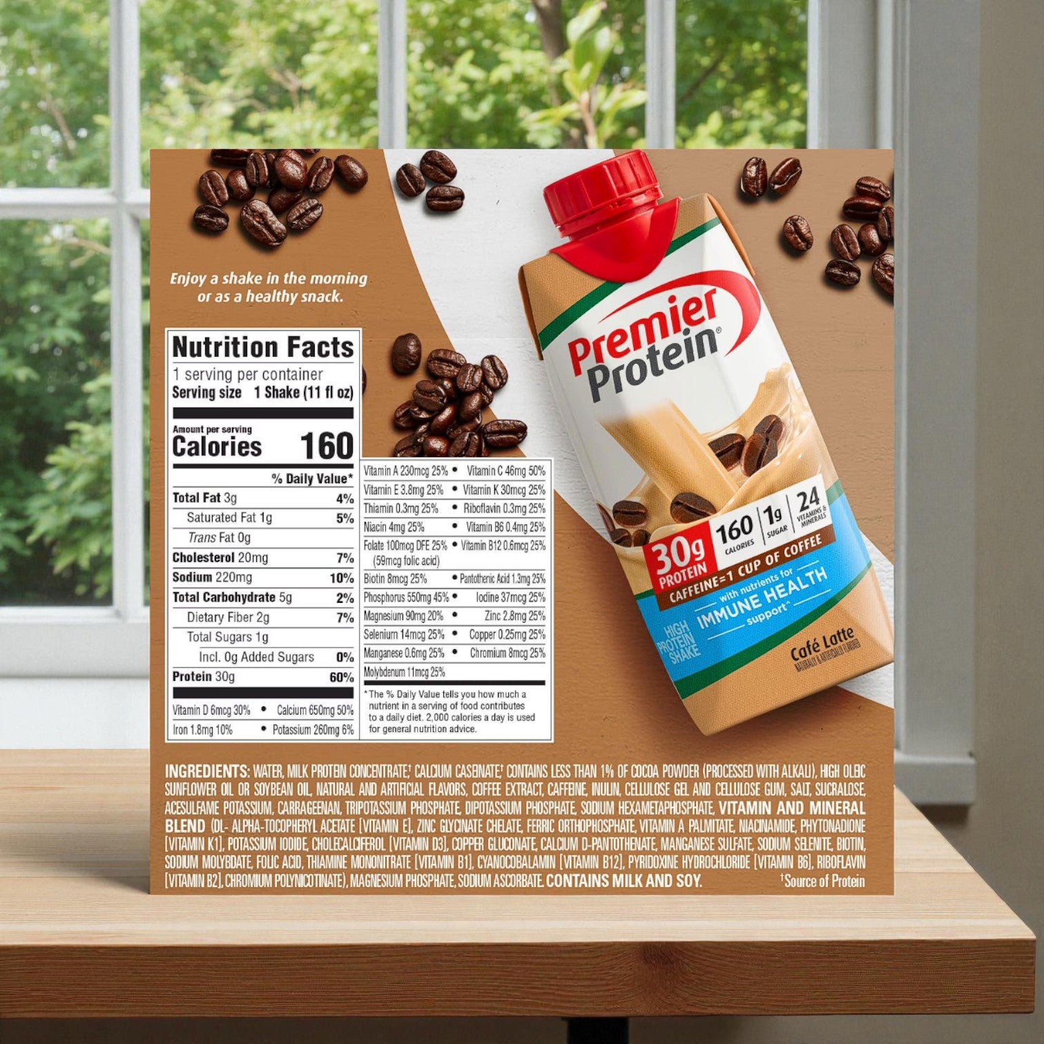 Premier Protein 30g High Protein Shake, Café Latte – 11 fl oz, 15 Pack