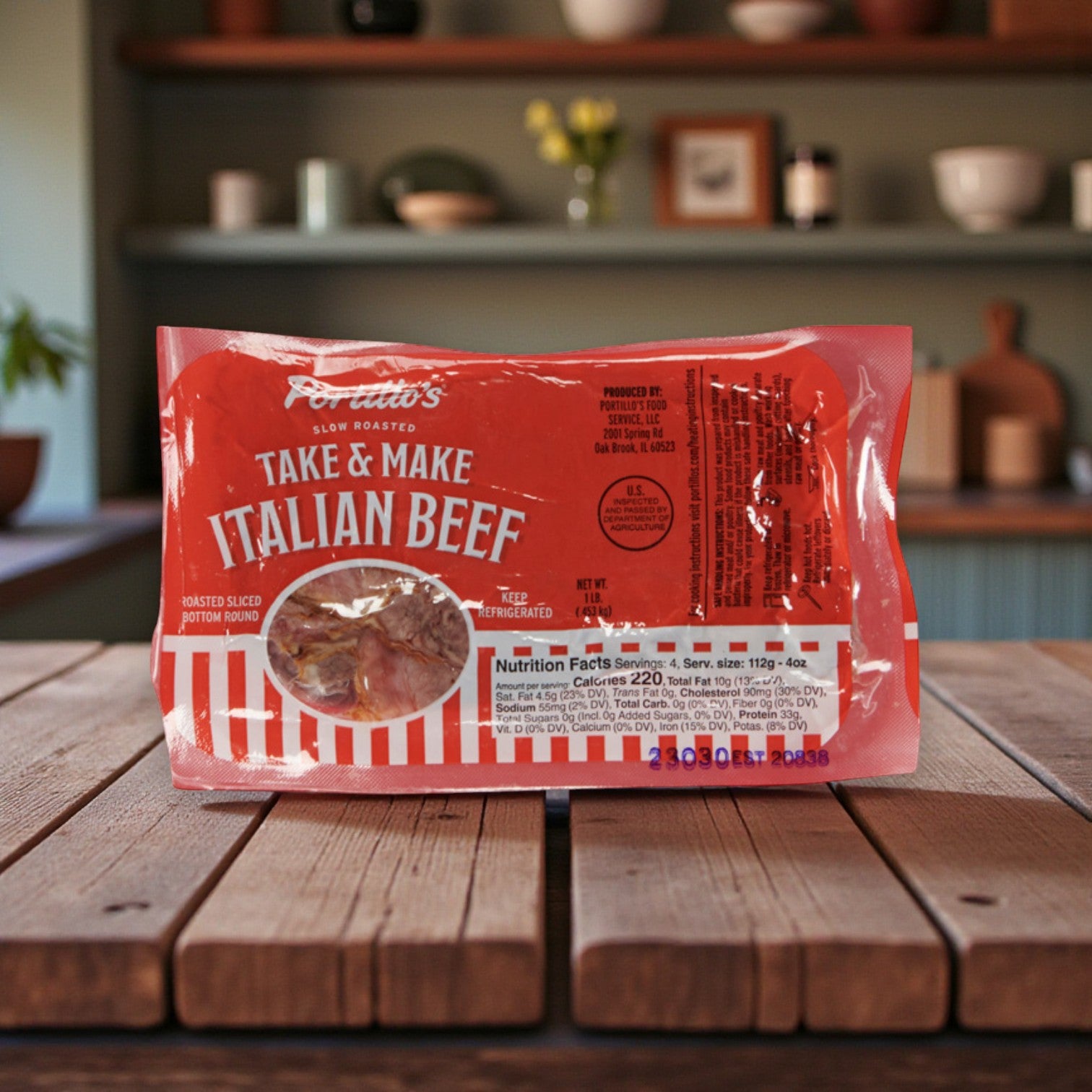 Portillo’s Famous Italian Beef – 1 lb