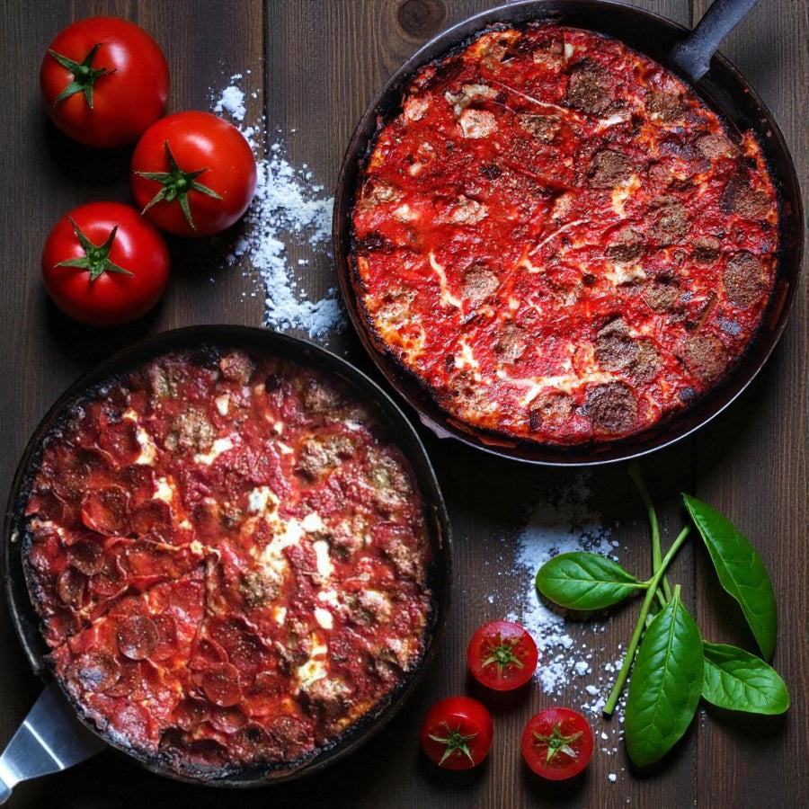 (2-Pack) Pequod’s Deep Dish Pizza – Cheese & Pepperoni