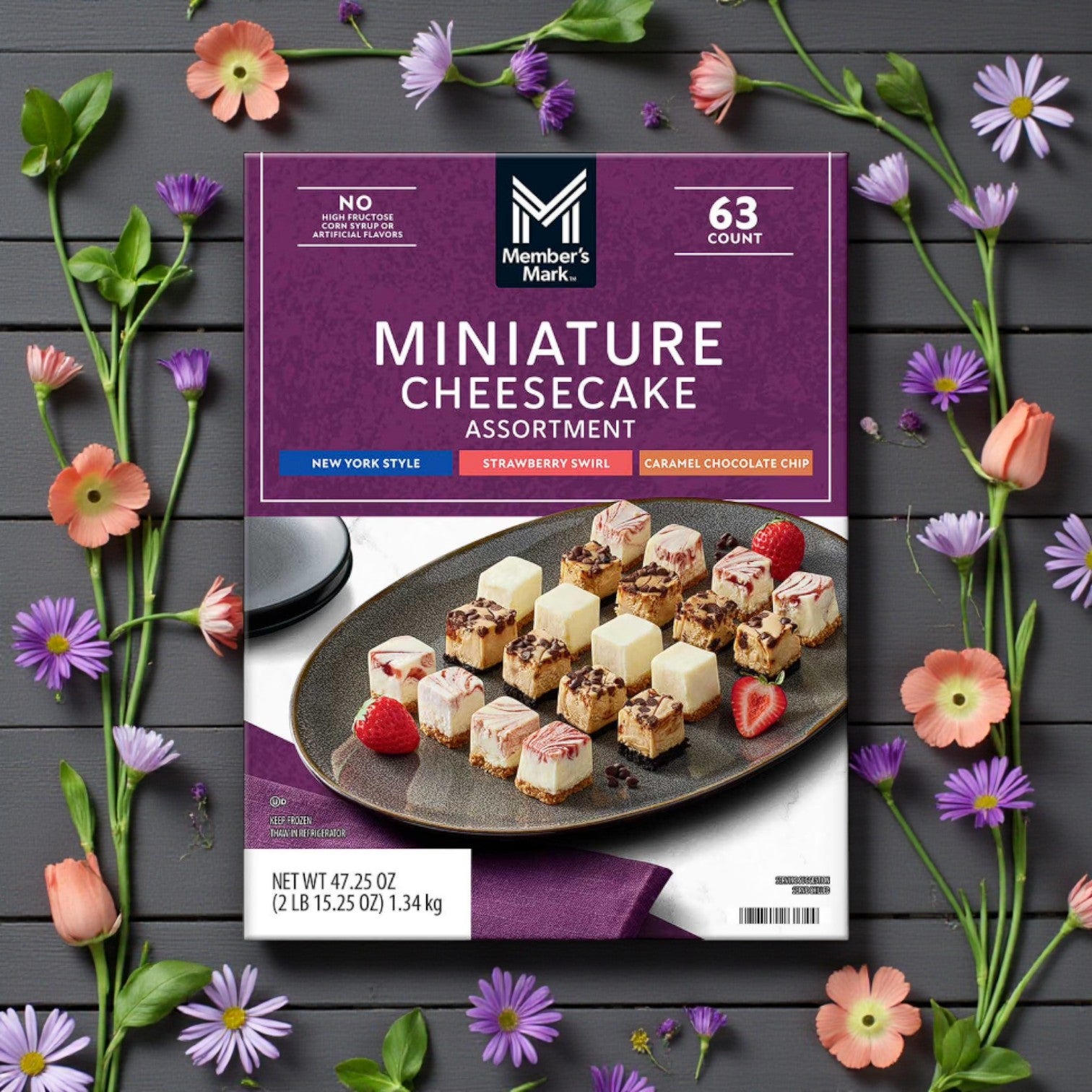 Member’s Mark Cheesecake Minis Variety Pack – 1 Pack (47.25 oz)