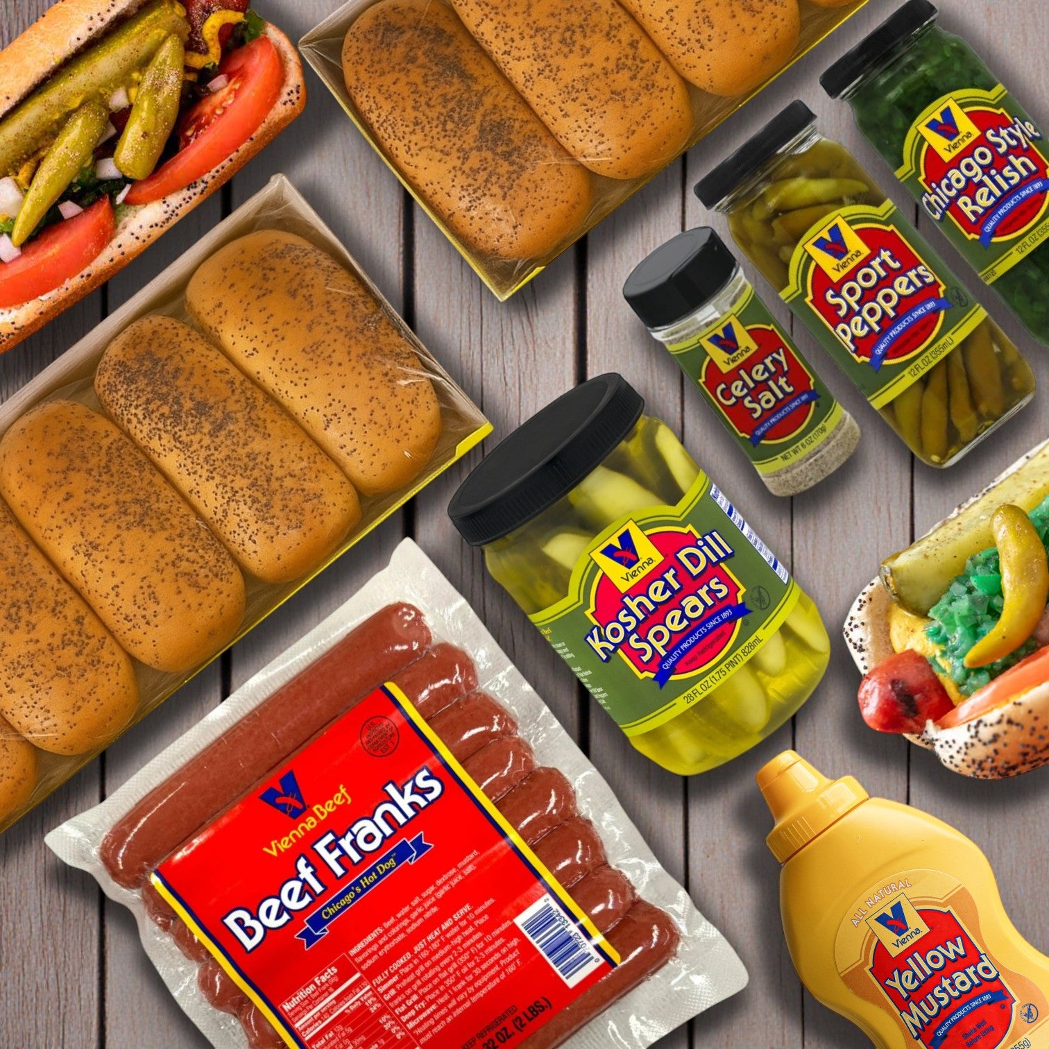 Portillo's 8 Italian Beef Combo & Vienna 20 Pack Hot Dog Kit