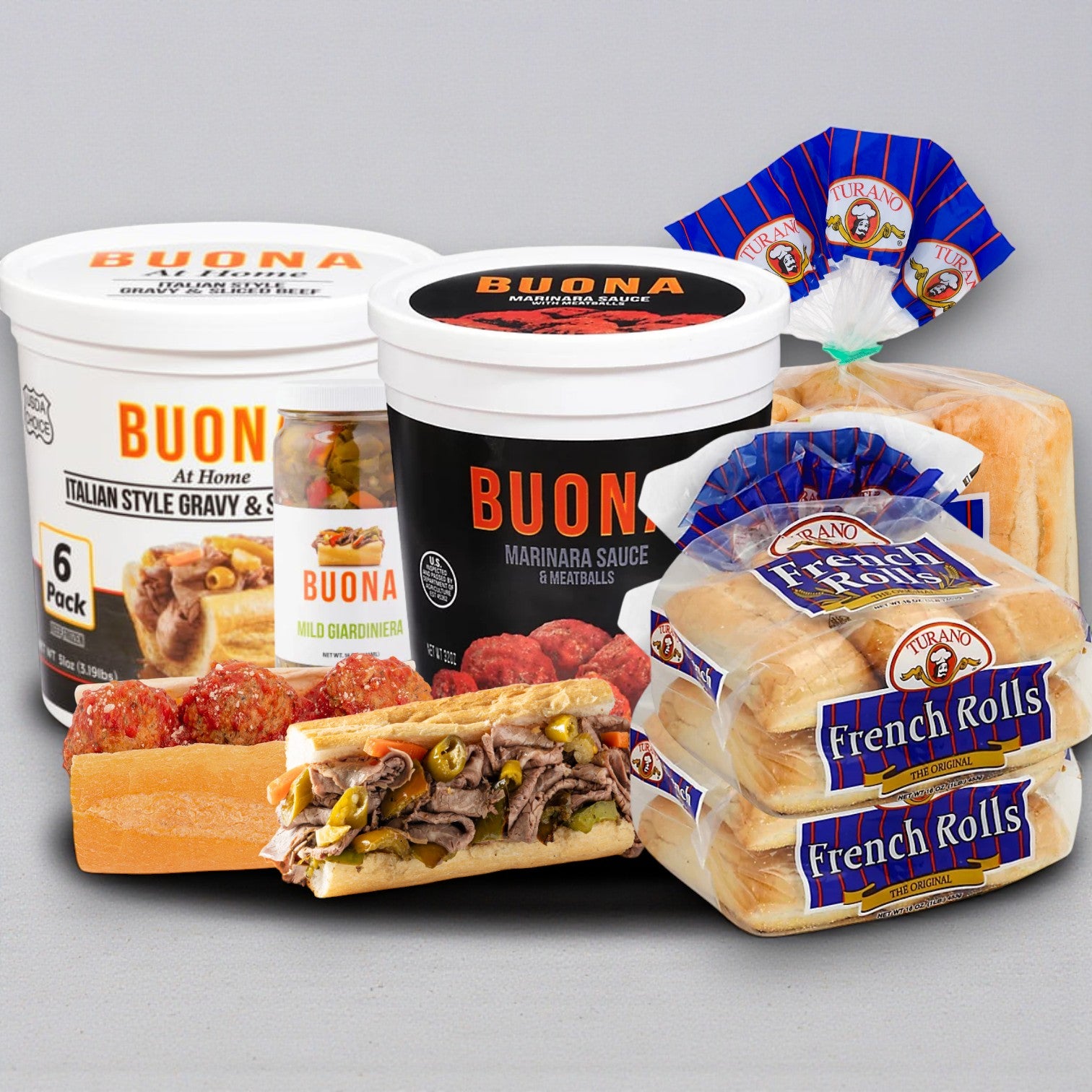 Buona Italian Beef and Meatballs Meal Kit! Serves 12-14!