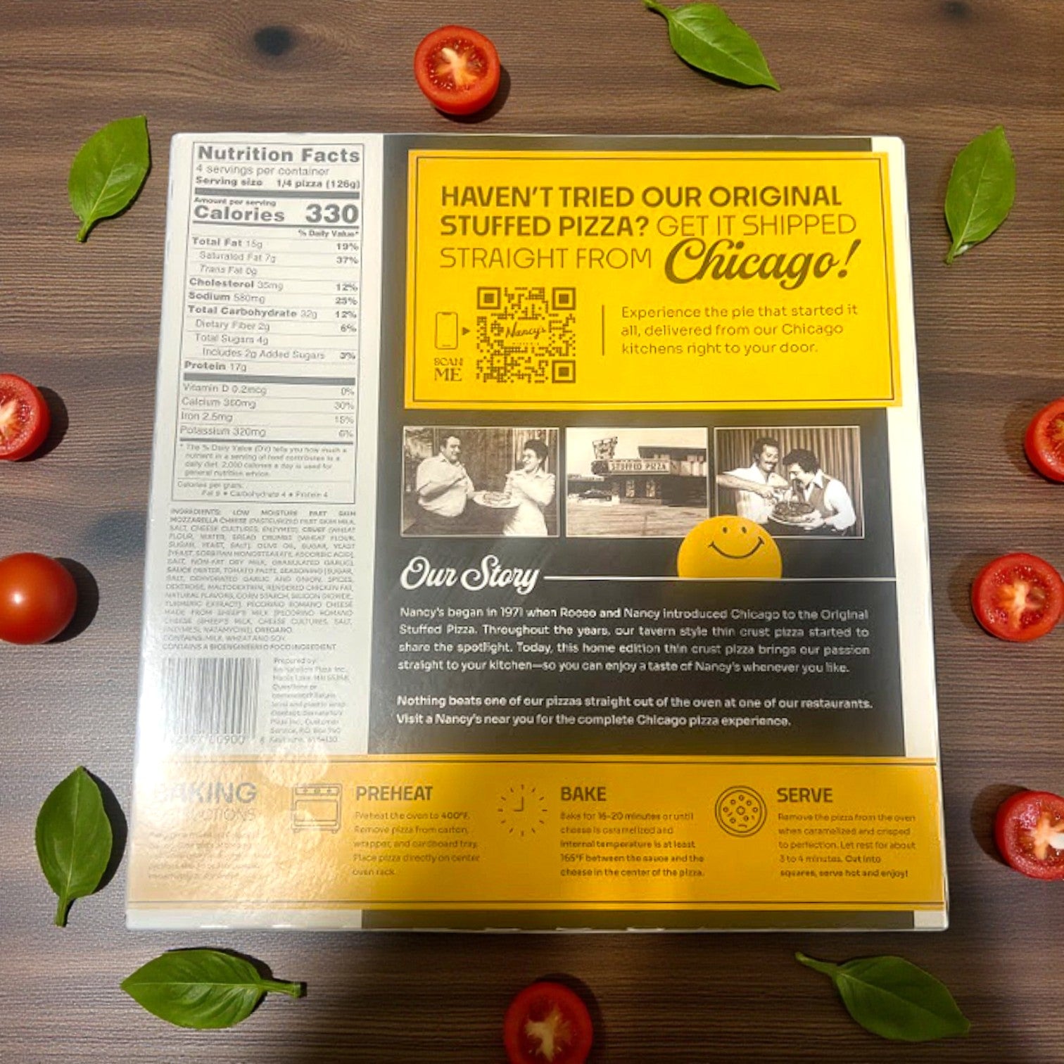 Nancy’s Pizza- Home Edition Chicago Style Thin Crust Cheese Pizza – 16.26 oz