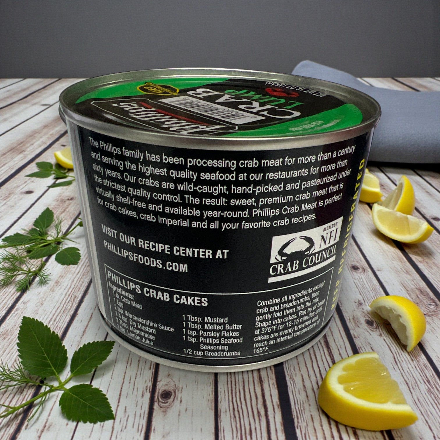 Phillips Crab Lump – Pasteurized, Wild-Caught (16 oz) – 6 Pack