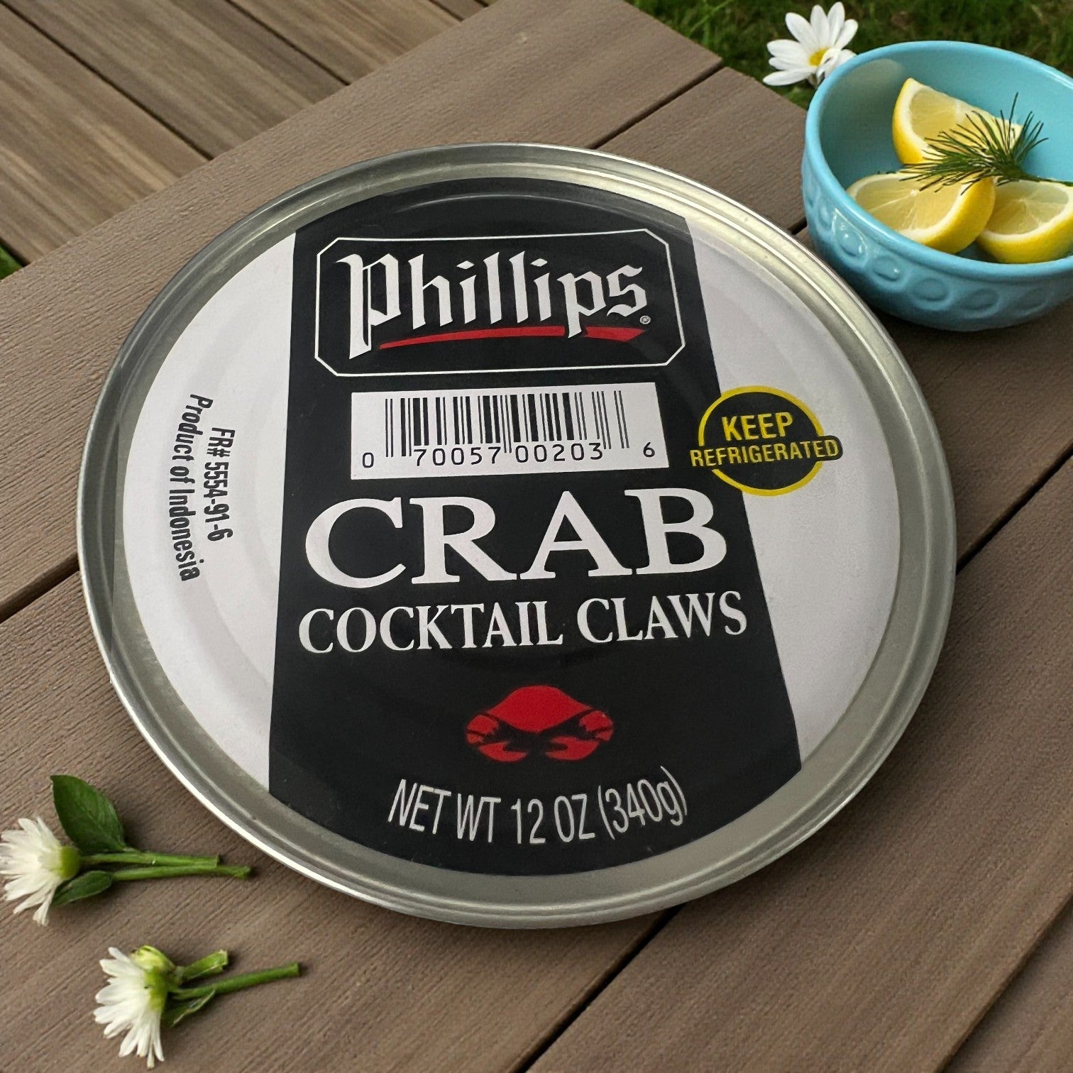 Phillips Crab Cocktail Claws – Pasteurized, Wild Caught (12 oz Can)