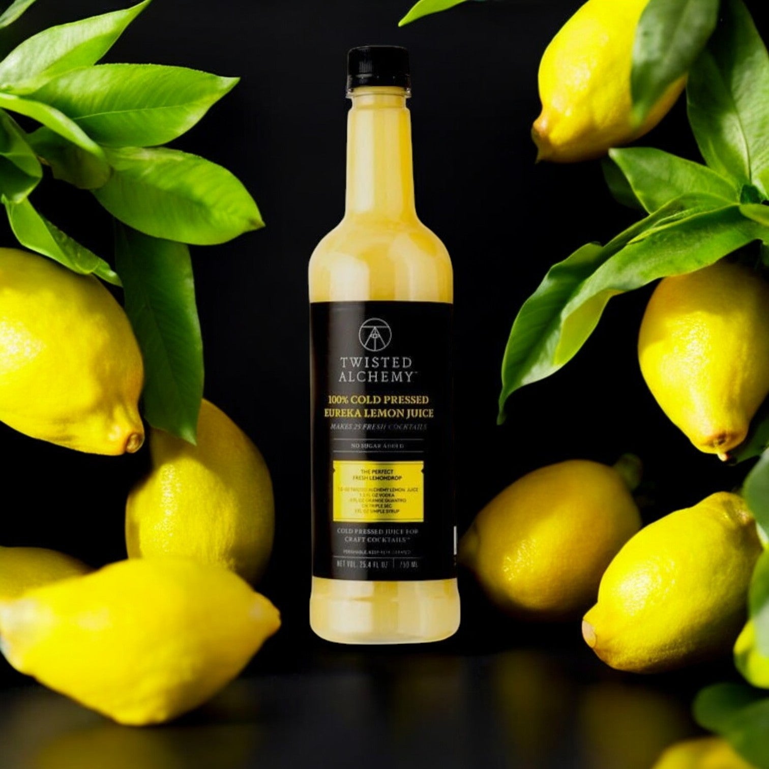 Twisted Alchemy, 6 Bottles, 100% Eureka Lemon Juice Fresh Cold Pressed