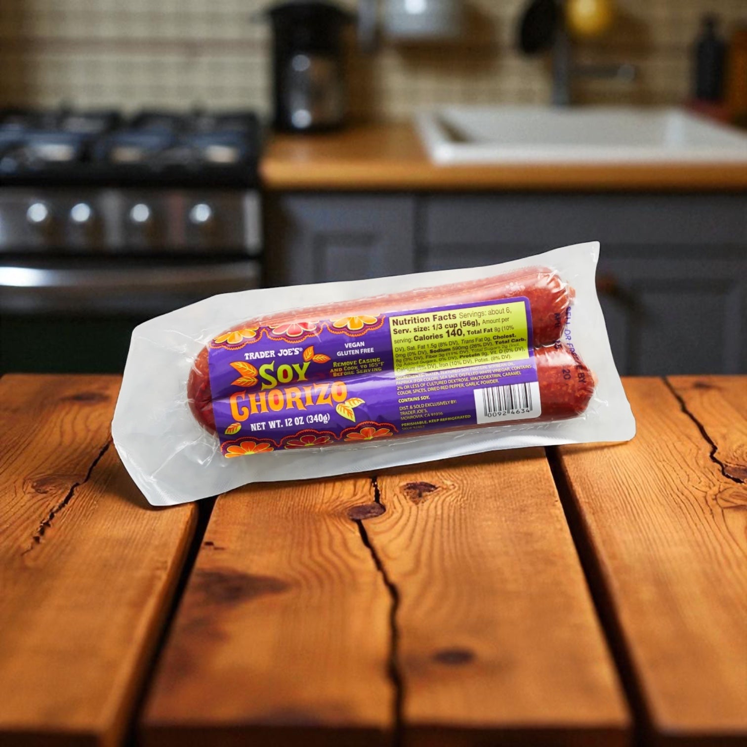 Trader Joe's Soy Chorizo 12 OZ Case - 3 Count