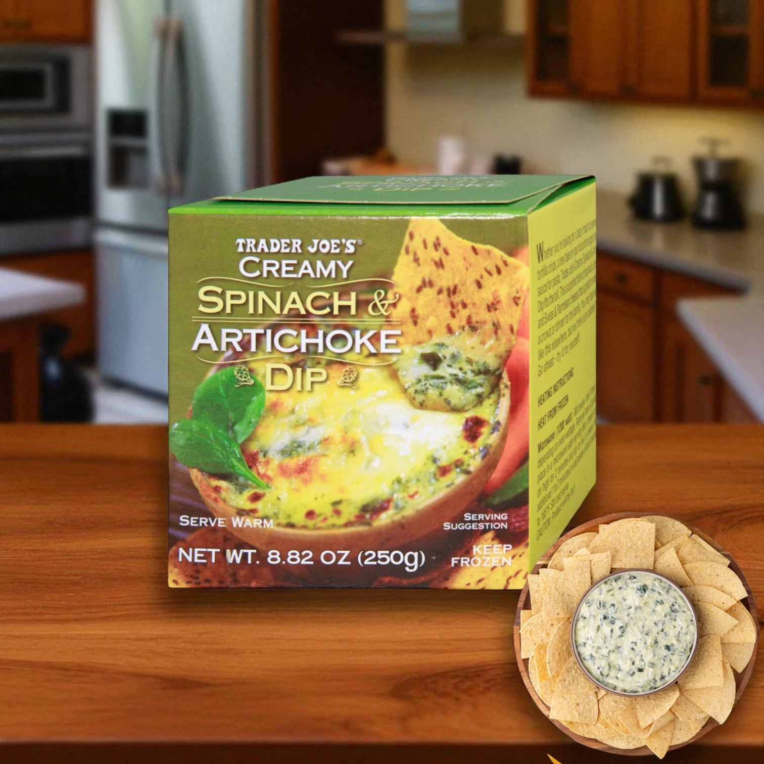 Trader Joes Creamy Spinach & Artichoke Dip 8.8 OZ - 3 Count