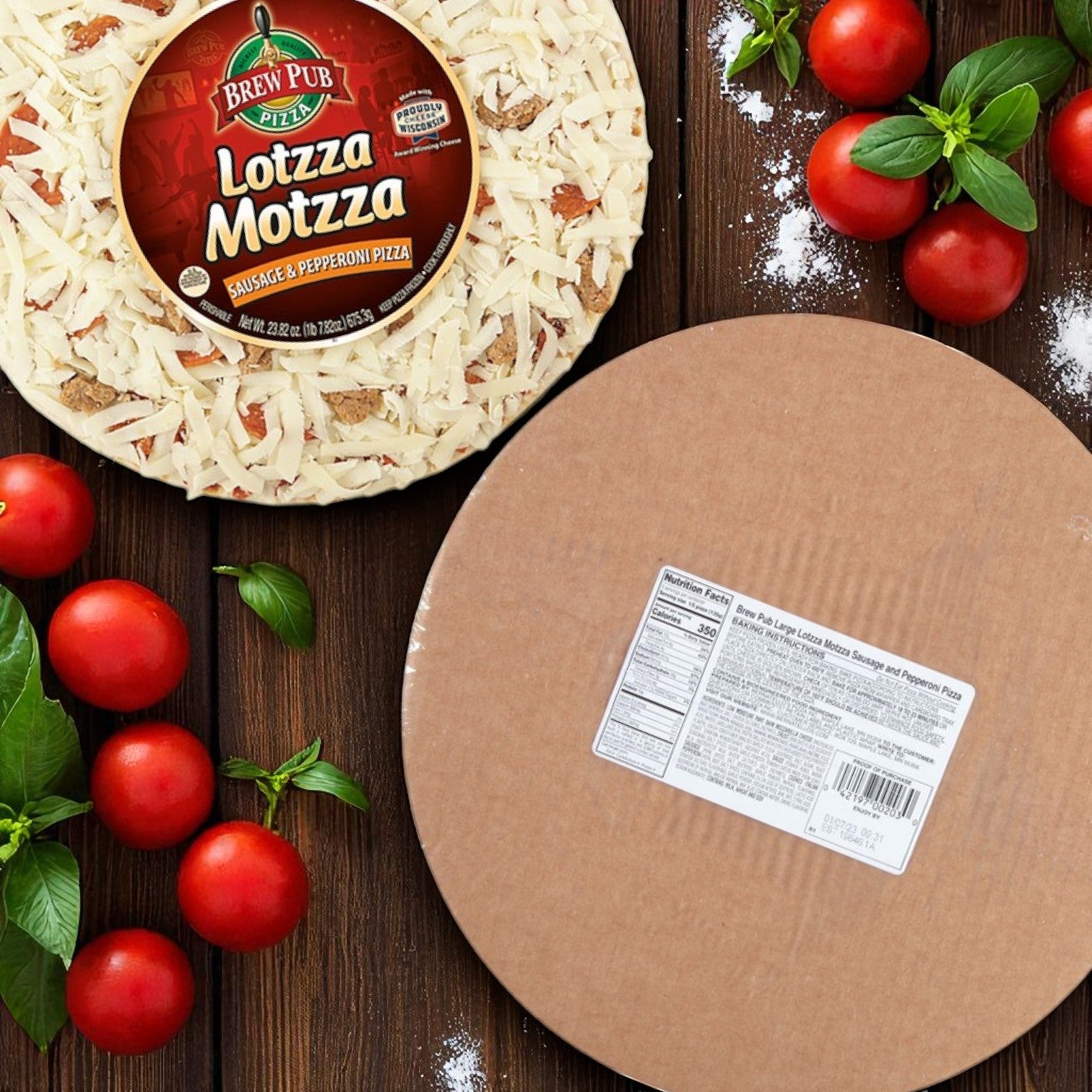 Brew Pub Lotzza Motzza™ Pizza Duo – Sausage & Pepperoni and Supreme