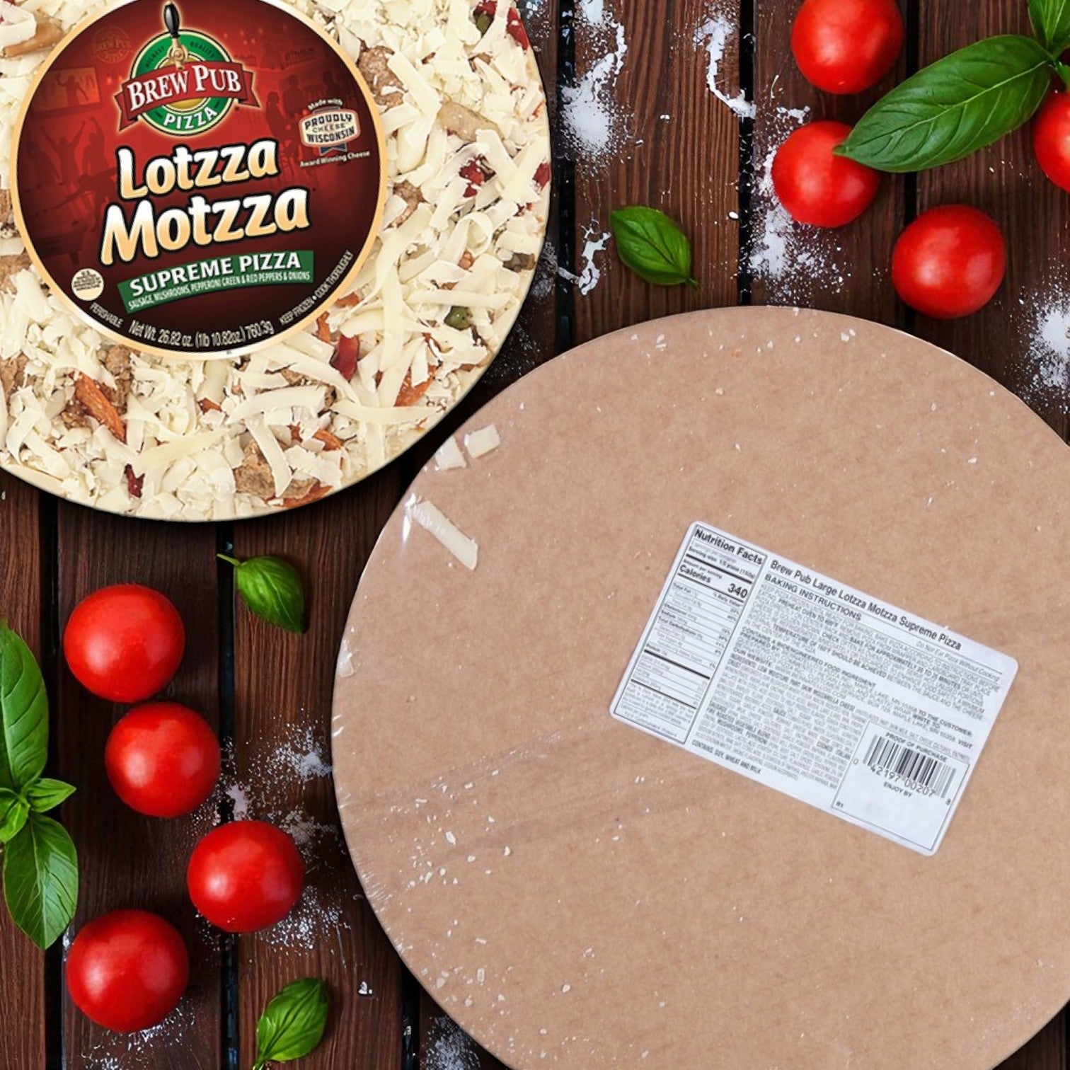 Brew Pub Lotzza Motzza™ Pizza Duo – Sausage & Pepperoni and Supreme