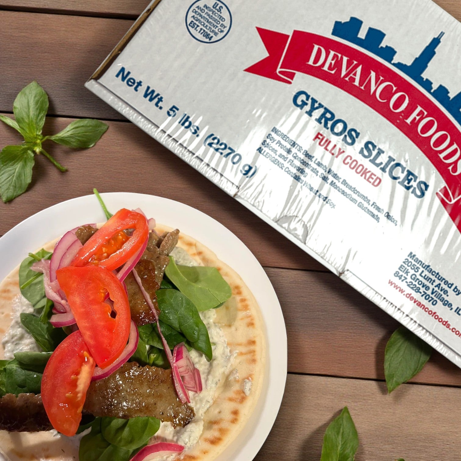 Devanco – Cooked Gyro Slices, Beef & Lamb, 5 lbs