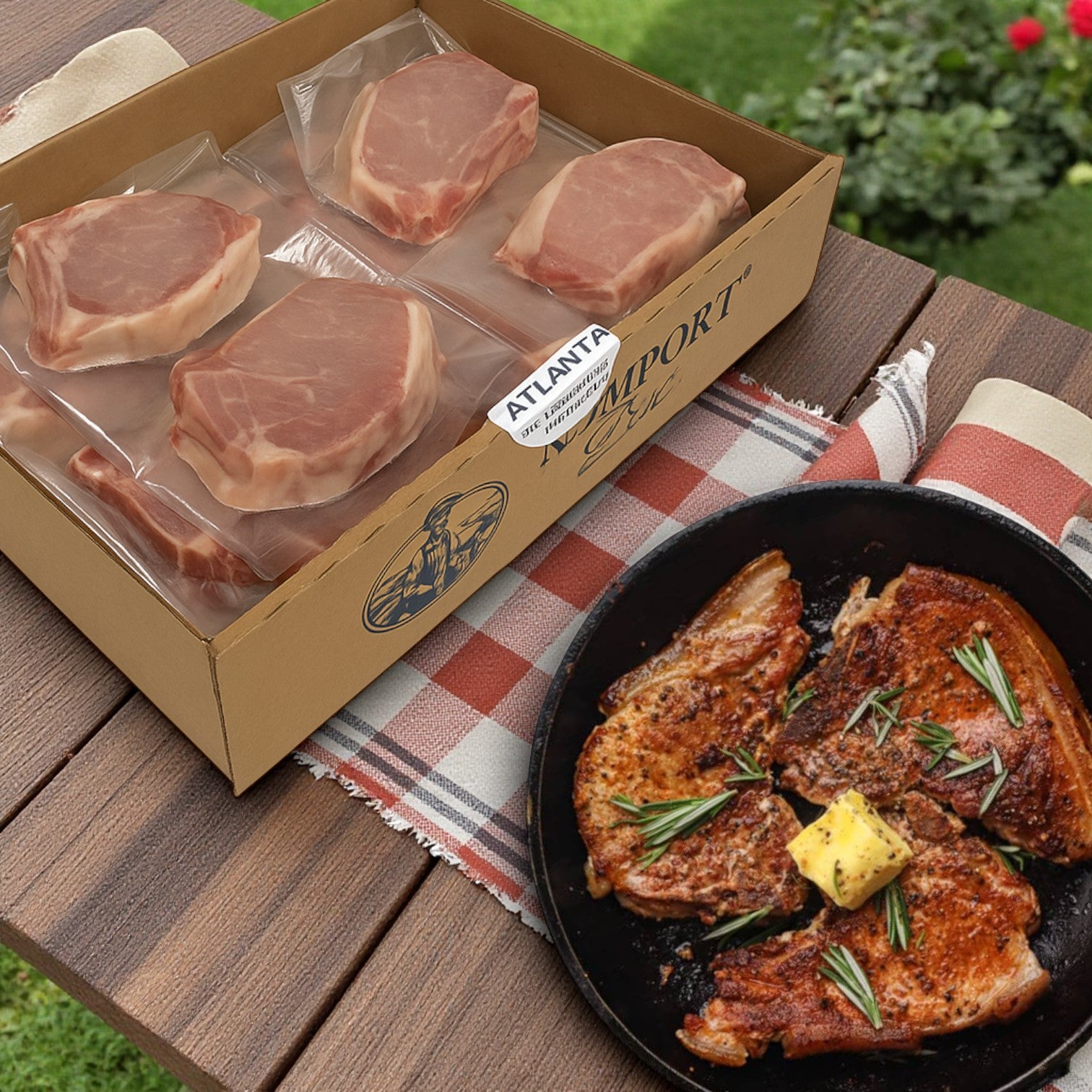 Buckhead Pride/ Newport Pride, 1 Case Pork Chop Bone-in Center-Cut Rib-20- 8oz Pork Chops