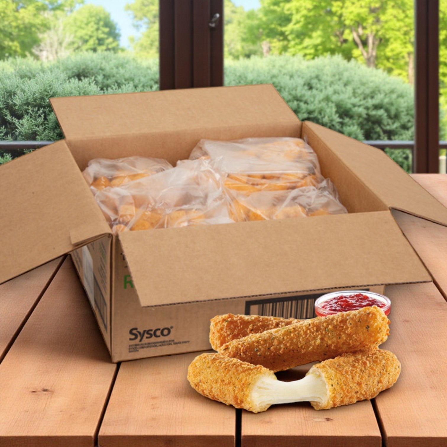 Mozzarella Cheese Sticks Sysco Reliance (Battered) 6 Bags of 2 lbs (12 lbs total)