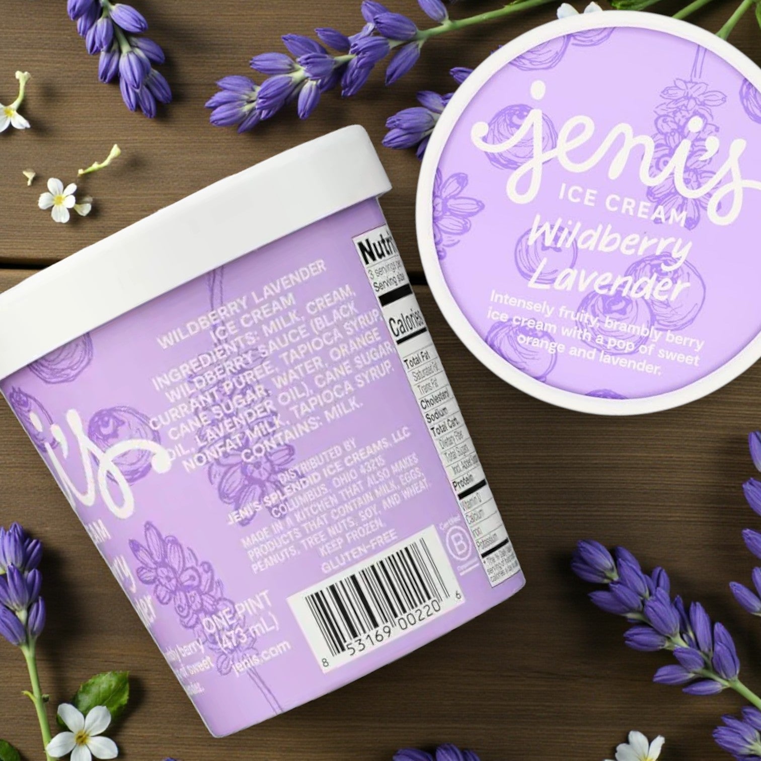 Jeni's Wildberry Lavender Ice Cream – 1 Pint