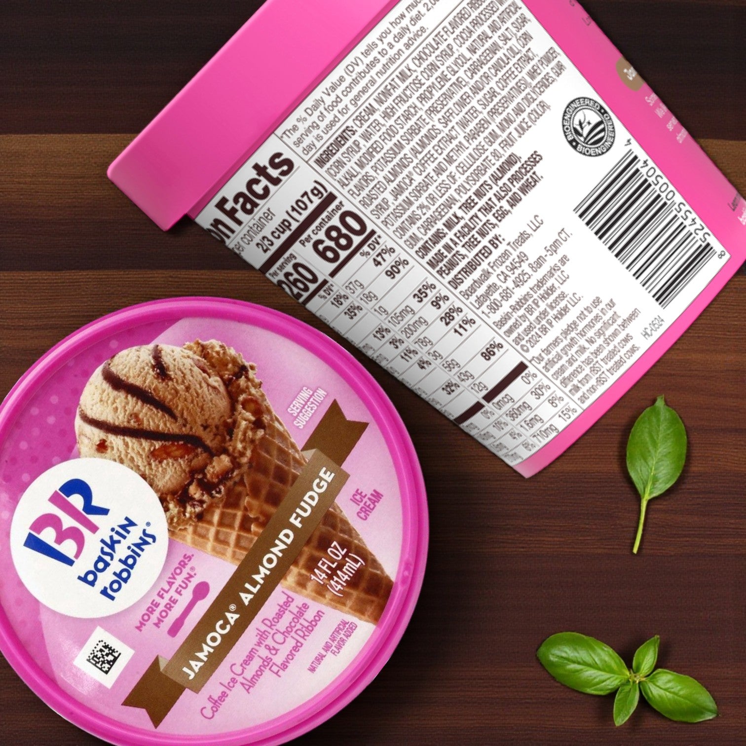 Baskin Robbins Ice Cream Jamoca Almond Fudge - 1 Container- 14 oz