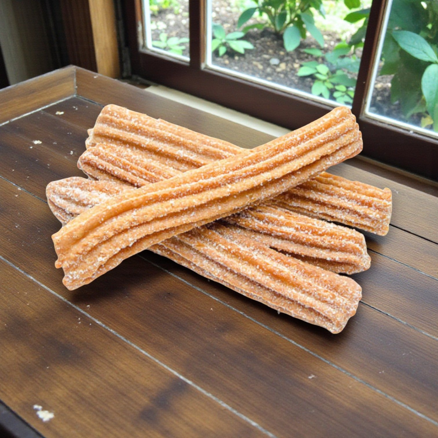Sabor Nuestro 10" Caramel Cajeta Churros – Cinnamon Sugar Sticks (50 ct)