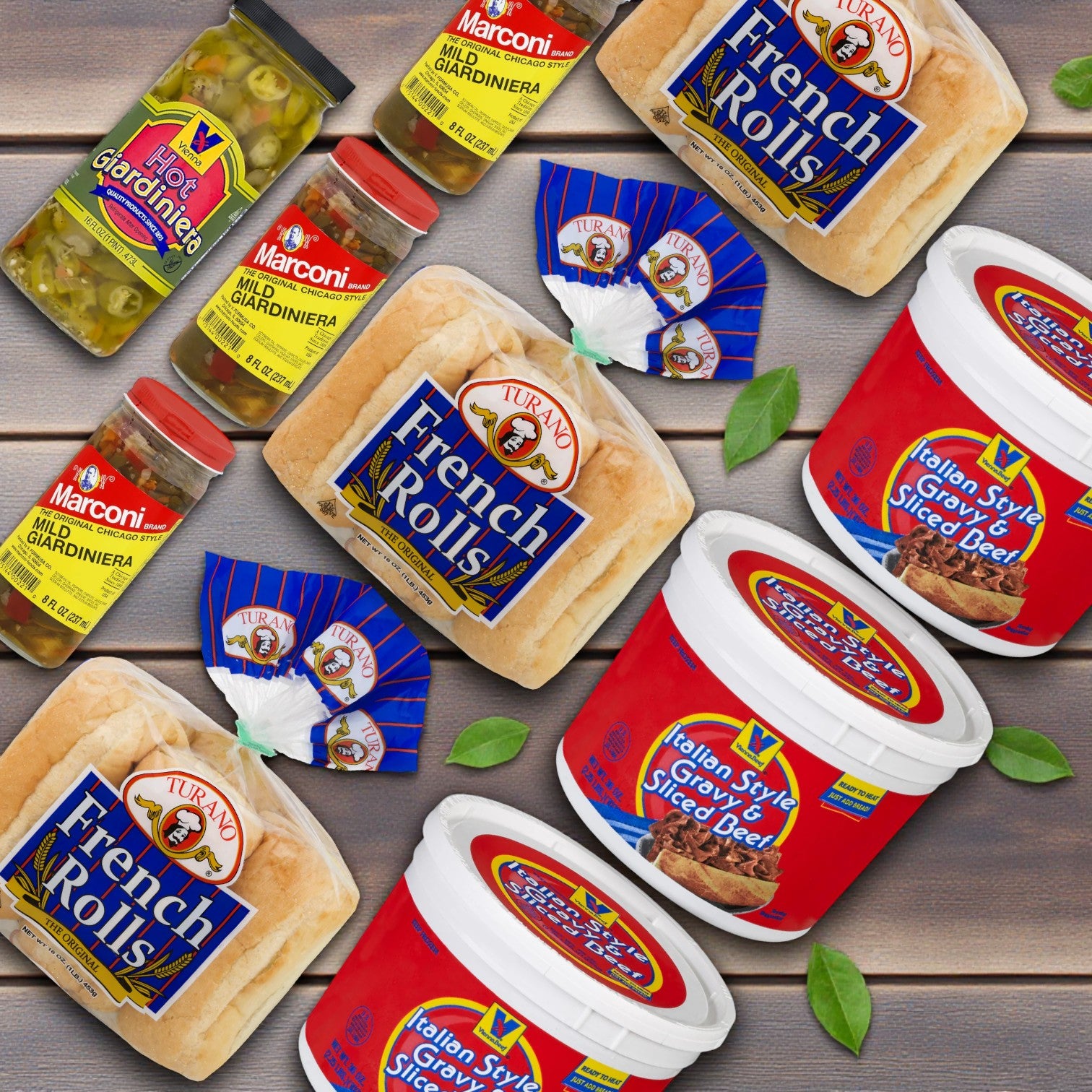 Italian Beef Sandwich Combo – 3 Complete Kits + Bonus Hot Giardiniera