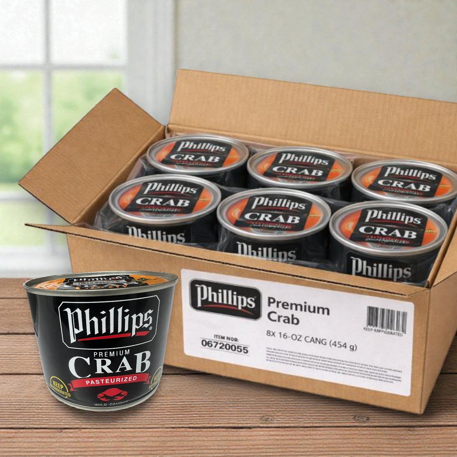 Phillips Crab Claw – Pasteurized Premium Crab Meat (16 oz) – 6 Pack