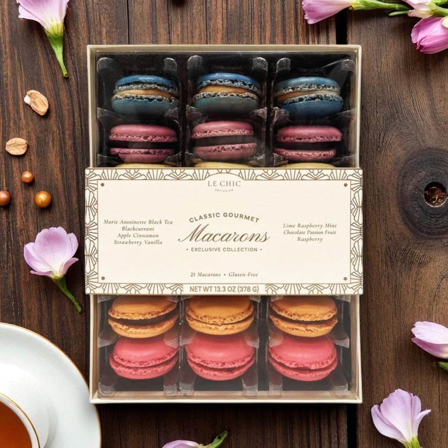 Le Chic Patissier Macarons, 21-Pack
