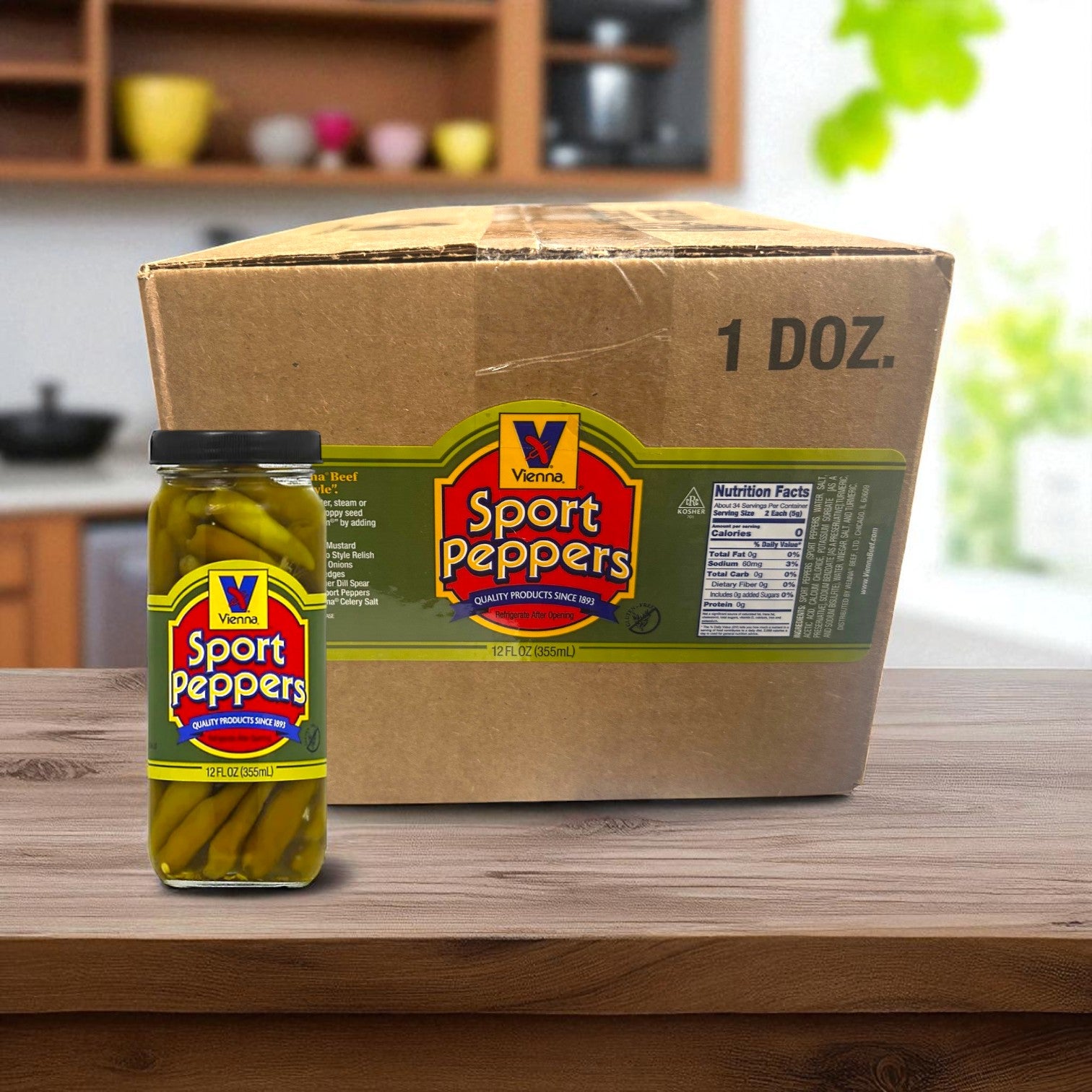 Vienna Sport Peppers 12x12 Oz Jars