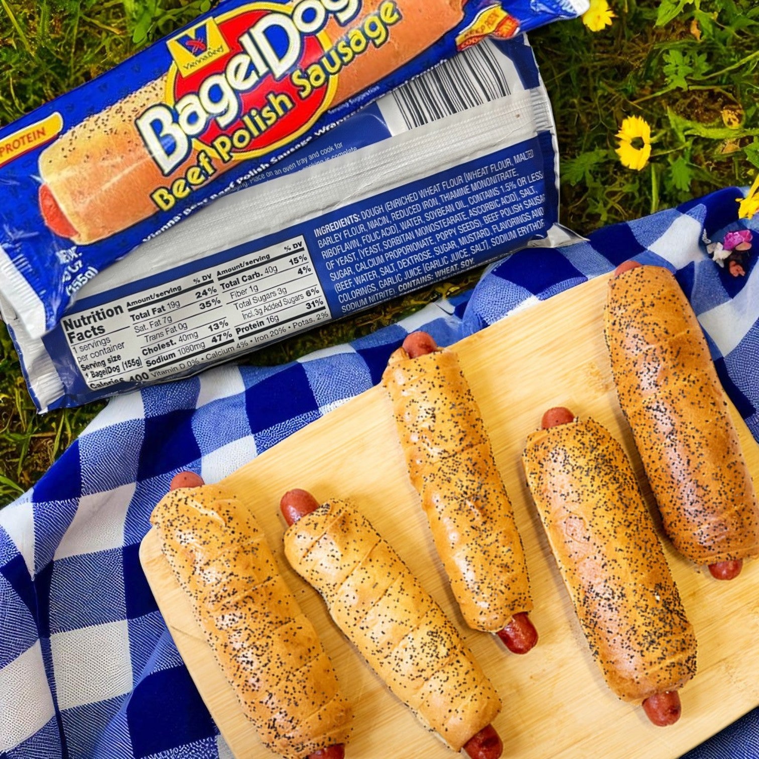 Vienna Beef Polish Sausage Bagel Dog- 14 Total Bagel Dogs