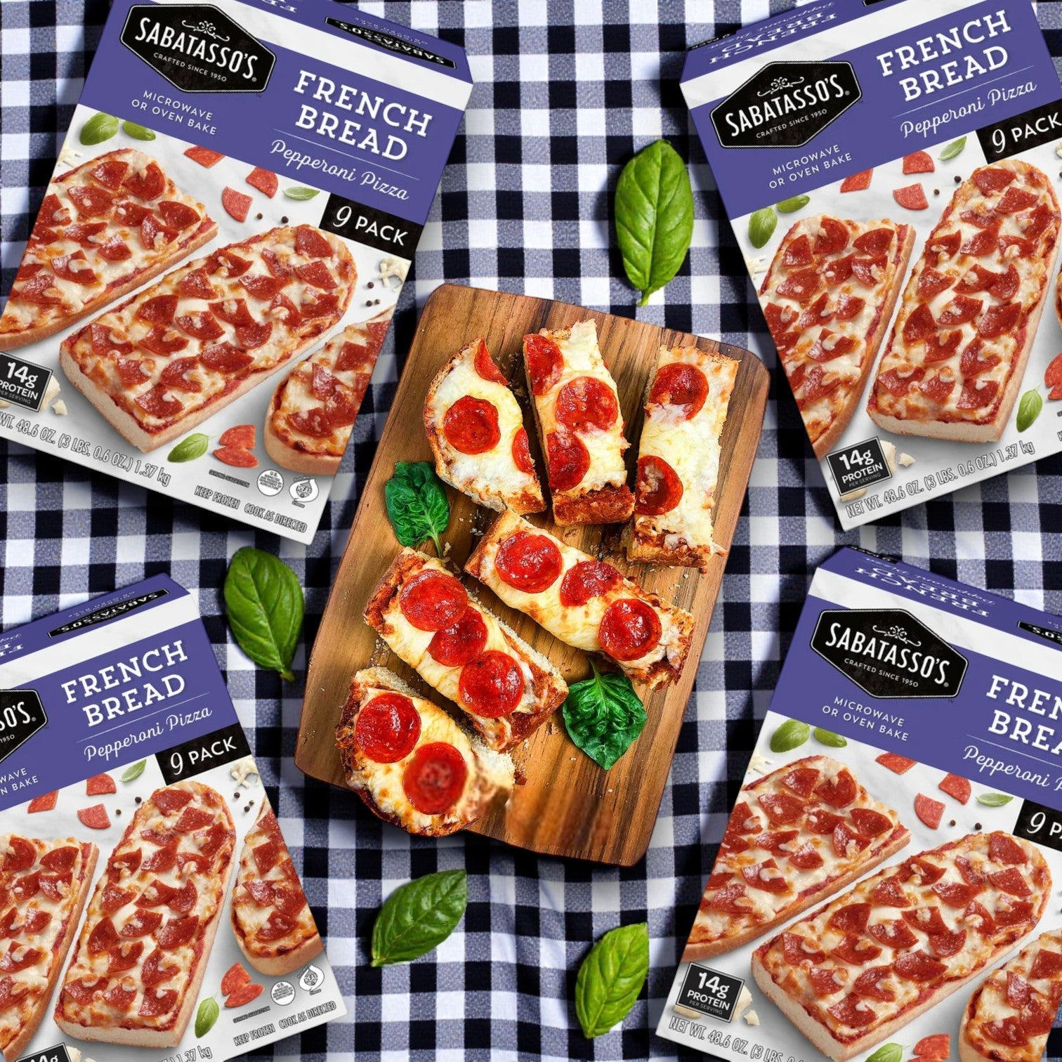 Sabatasso's French Bread, Pepperoni Pizza, 48.6 oz - 1 Case, 4 Pack- 3