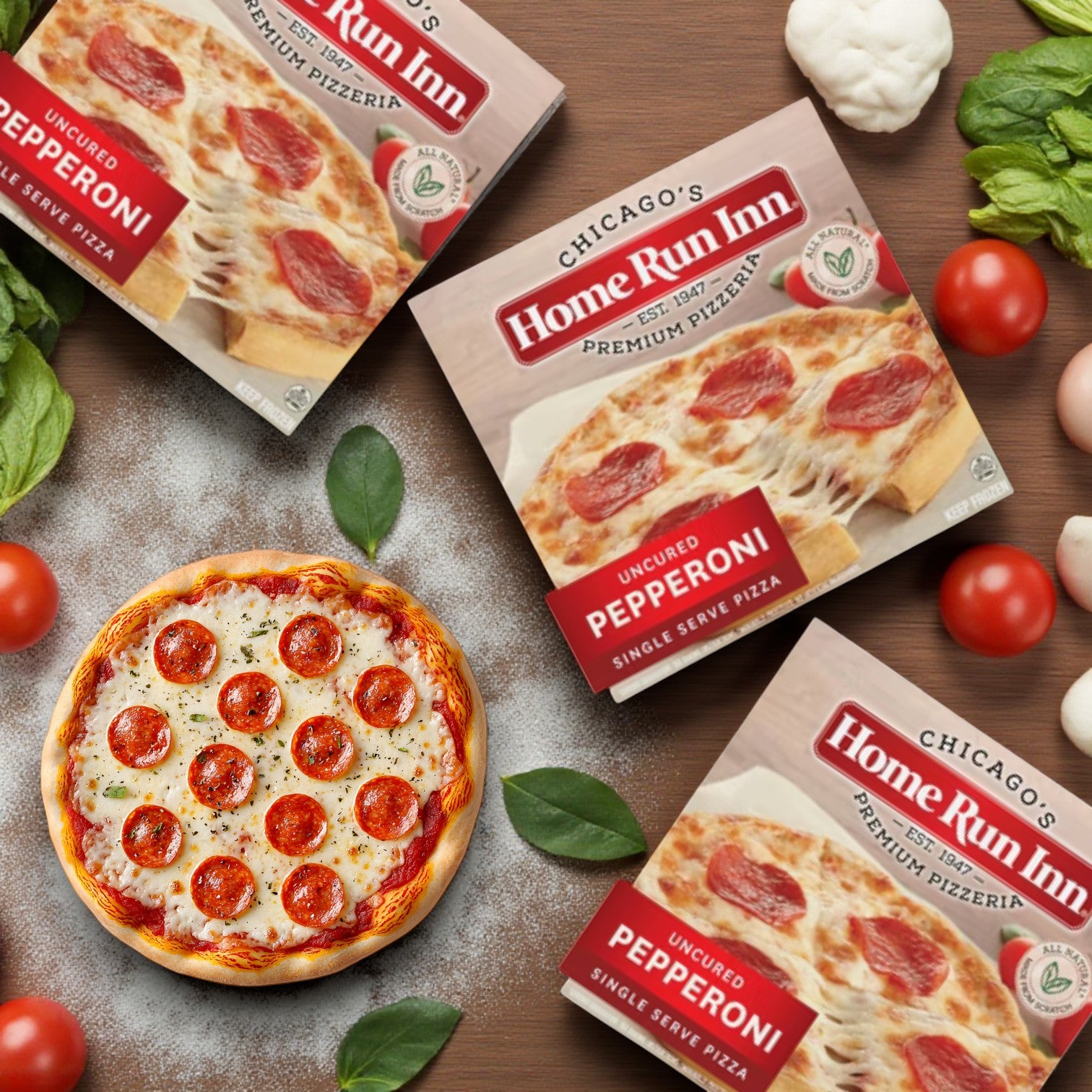 Home Run Inn Classic Crust Min Frozen Pizza Uncured Pepperoni, 7.75 oz. - 3 Count