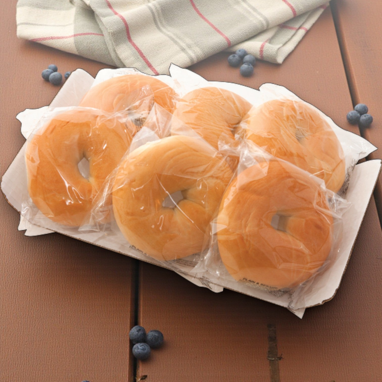 Plain Bagels Individually Wrapped-Pre-Sliced, 3 oz Each, 60 Per Case!