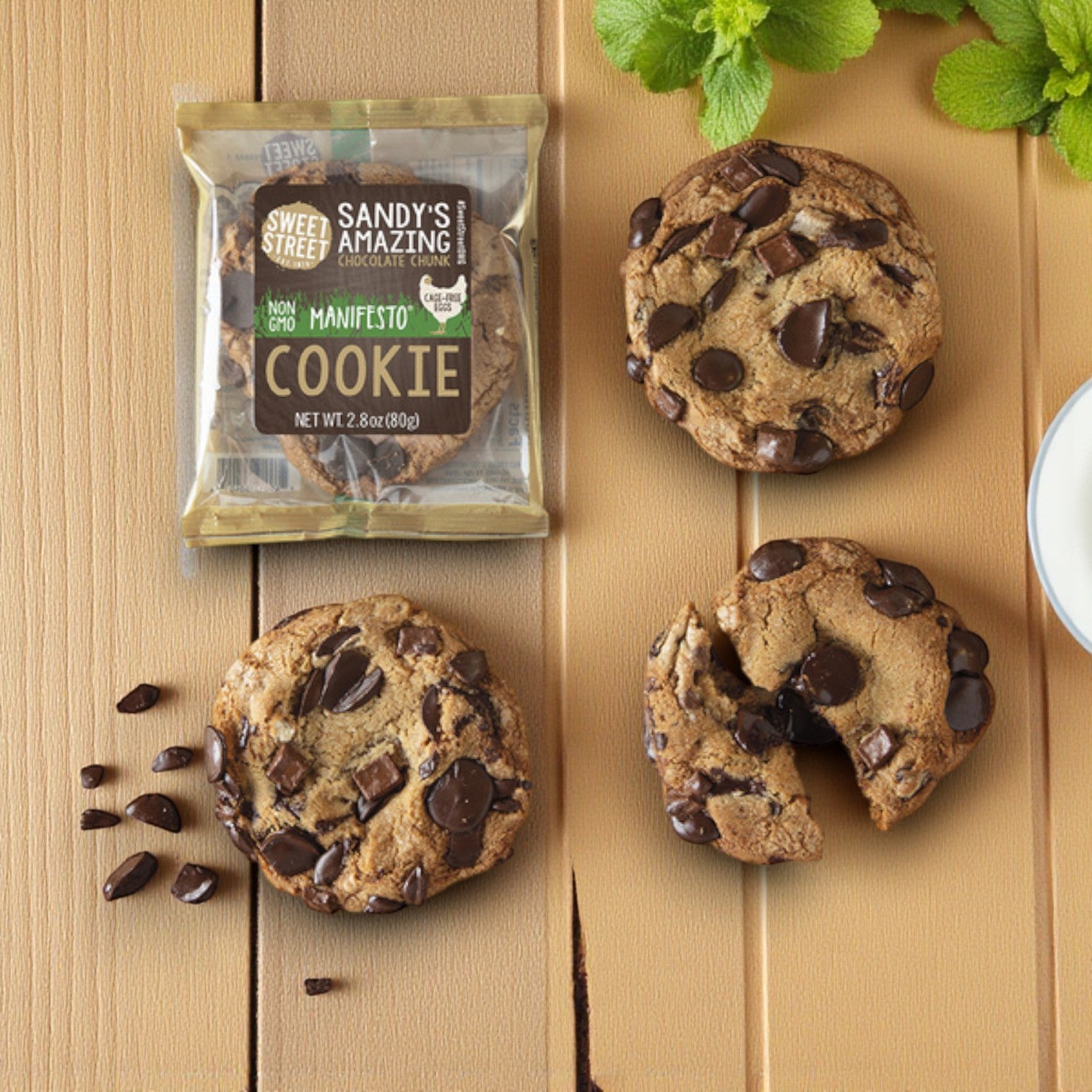 Sweet Street, Sandy's Amazing Chocolate Chunk 3 oz. Manifesto Cookies, 48 Count