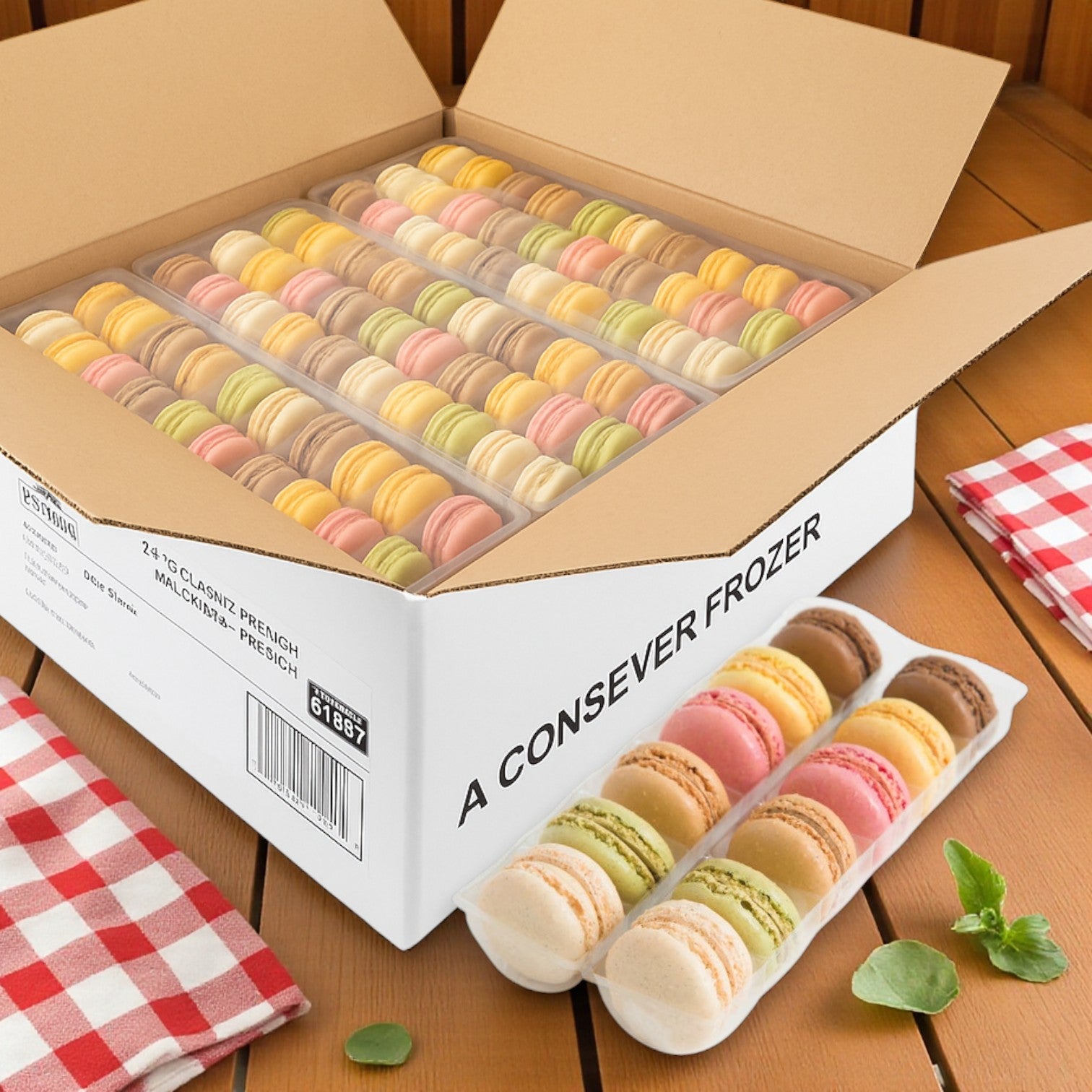Pasquier Mini Assorted Macarons – 2 Trays of 72 Count Each