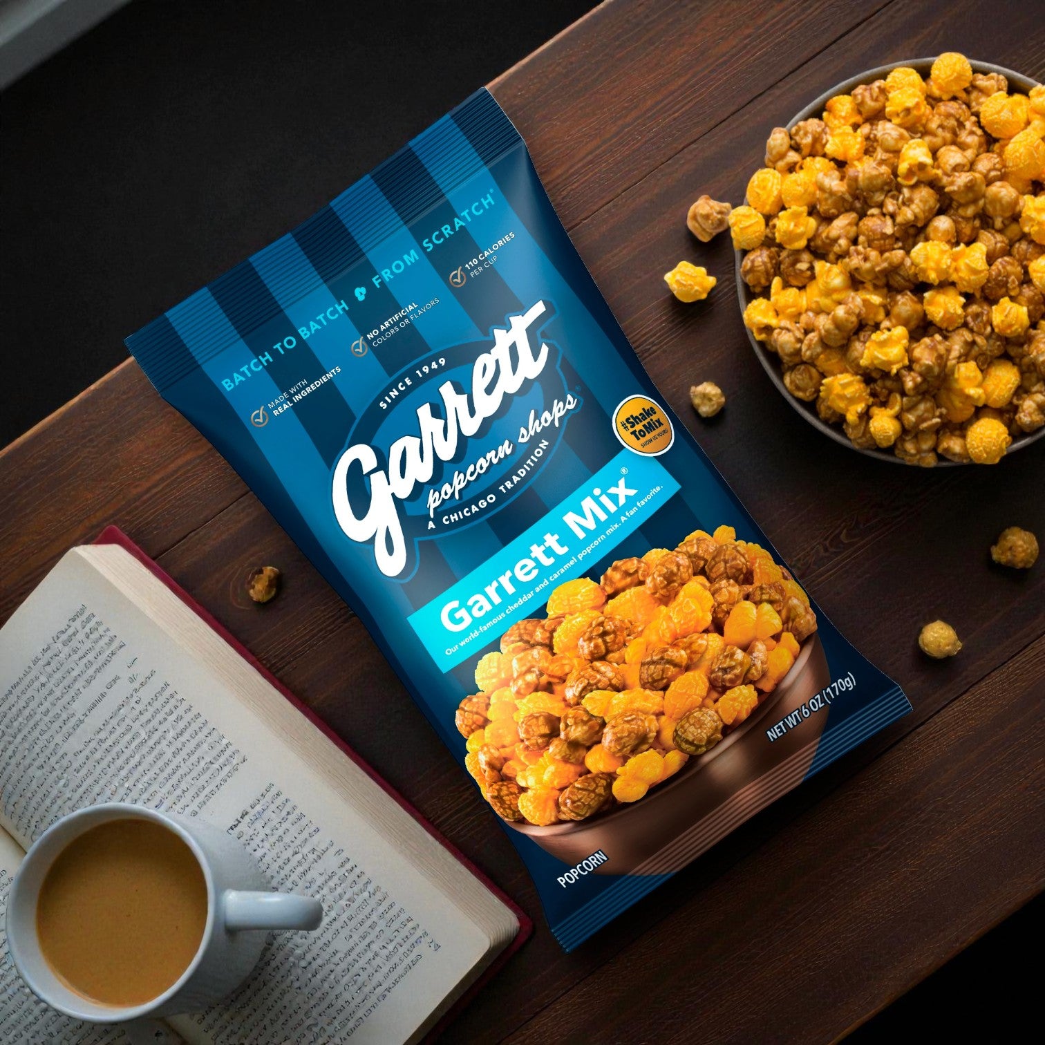 Pequod's Deep Dish Pepperoni Pizza (2" Tall) + Garrett Popcorn “Garrett Mix” (6 oz)