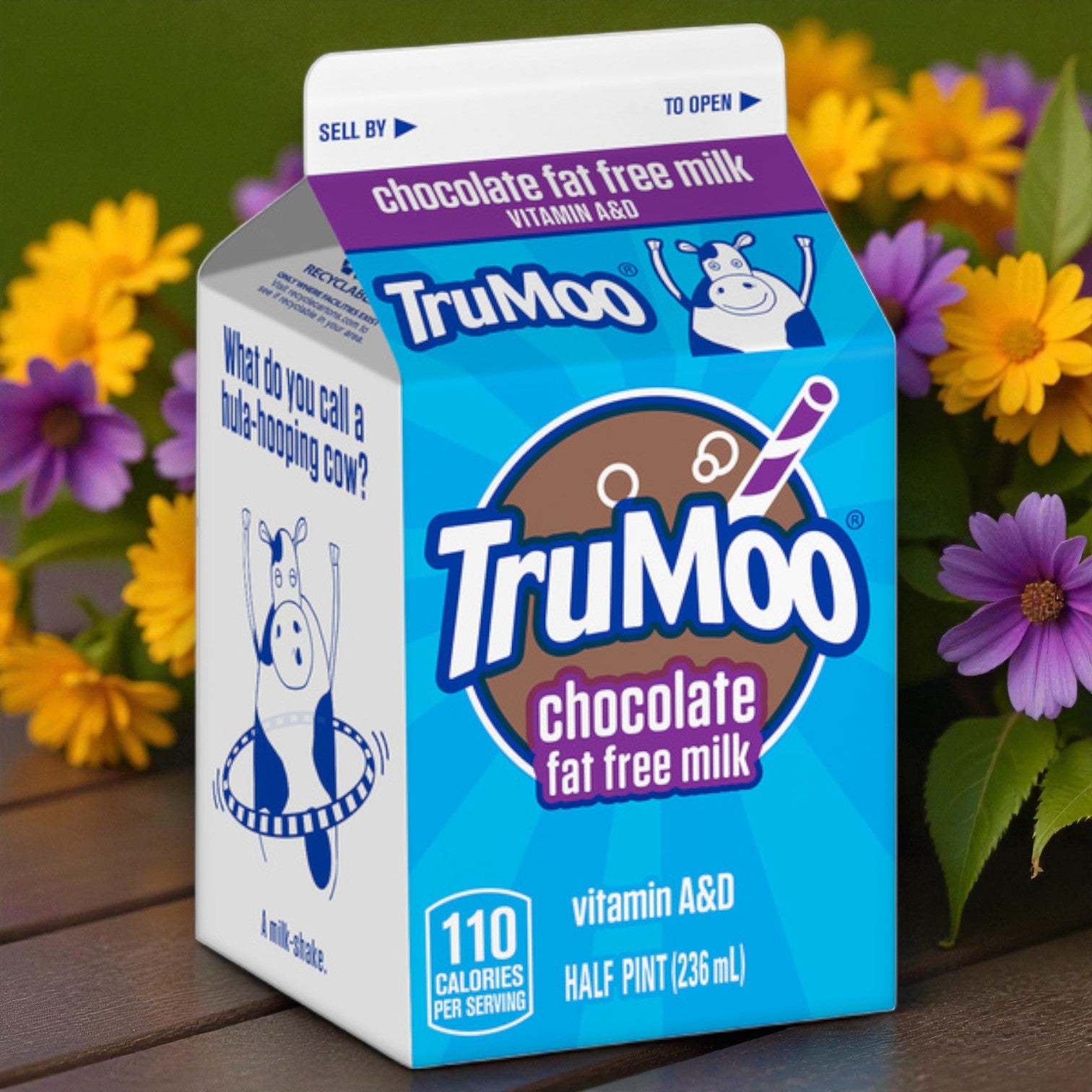 TruMoo Chocolate Skim Milk, Half Pint, 50 Count