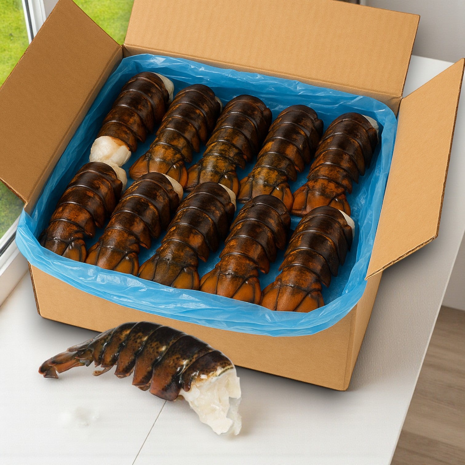 North Atlantic Premium Lobster Tails – 4 oz, 40 Count (10 lb Box)