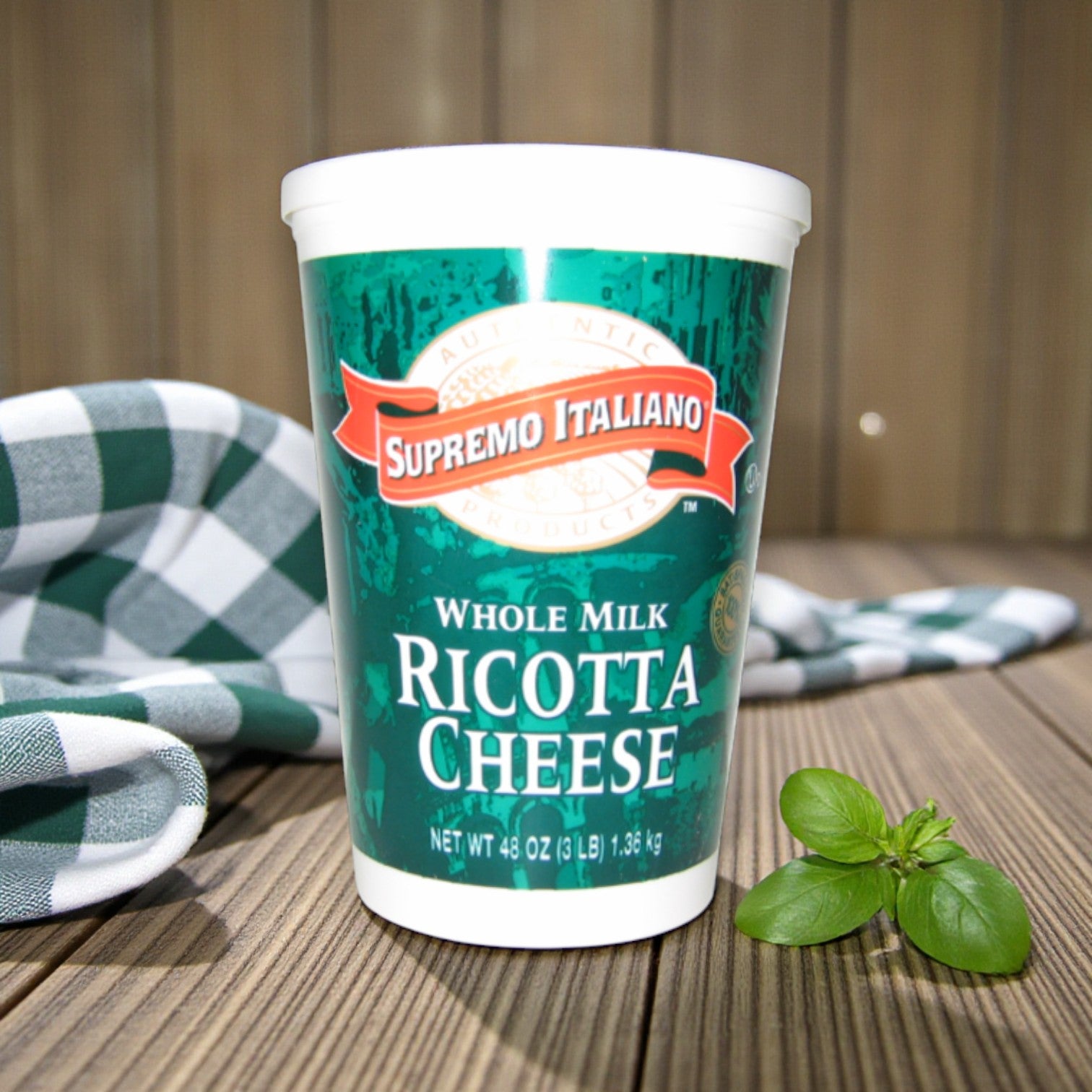 Supremo Italiano® Whole Milk Ricotta Cheese – 3 lbs