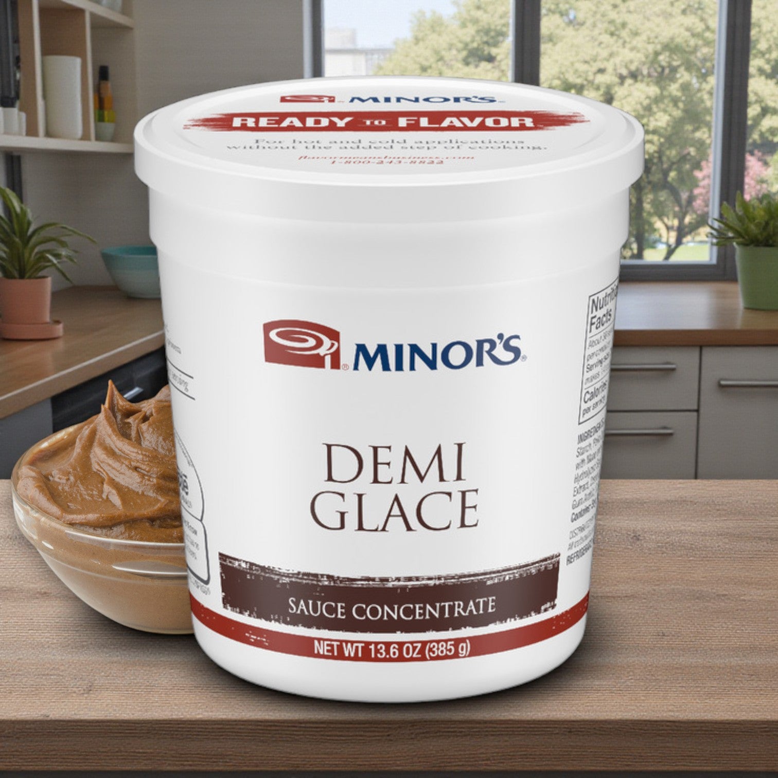 Minor’s Demi-Glace Sauce Concentrate – 6 × 13.6 oz