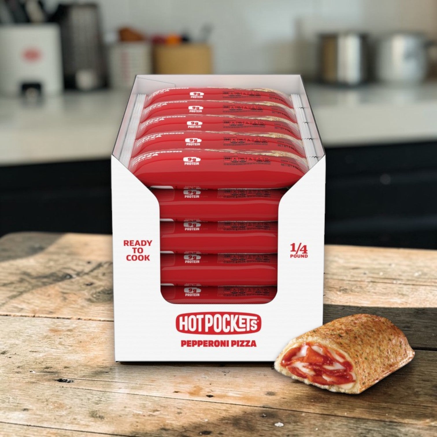 Hot Pockets Stuffed Pepperoni Pizza Sandwiches – 30 Pack (4 oz Each)