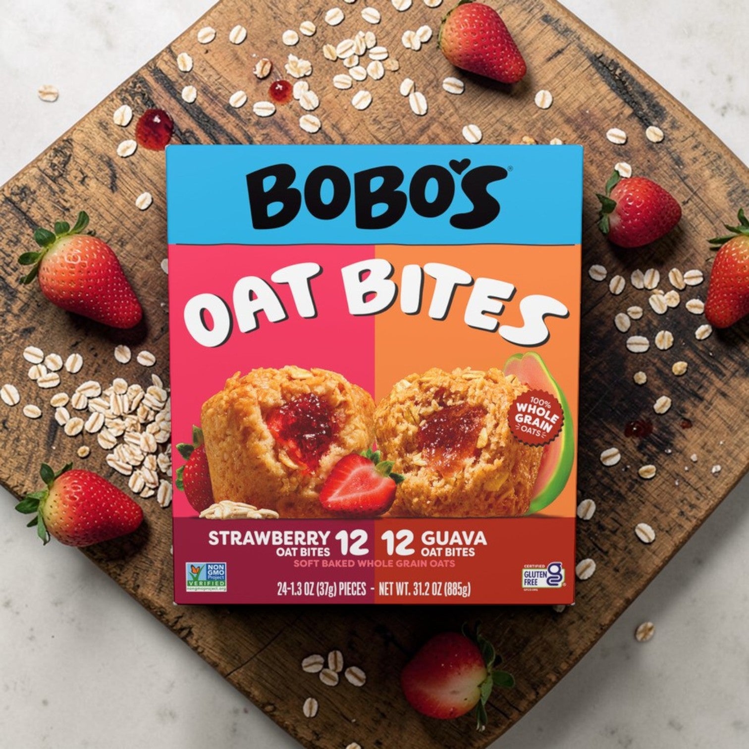 Bobo’s Oat Bites Variety Pack – Soft-Baked, Grab & Go Snacks (24 Count, 1.3 oz Each)
