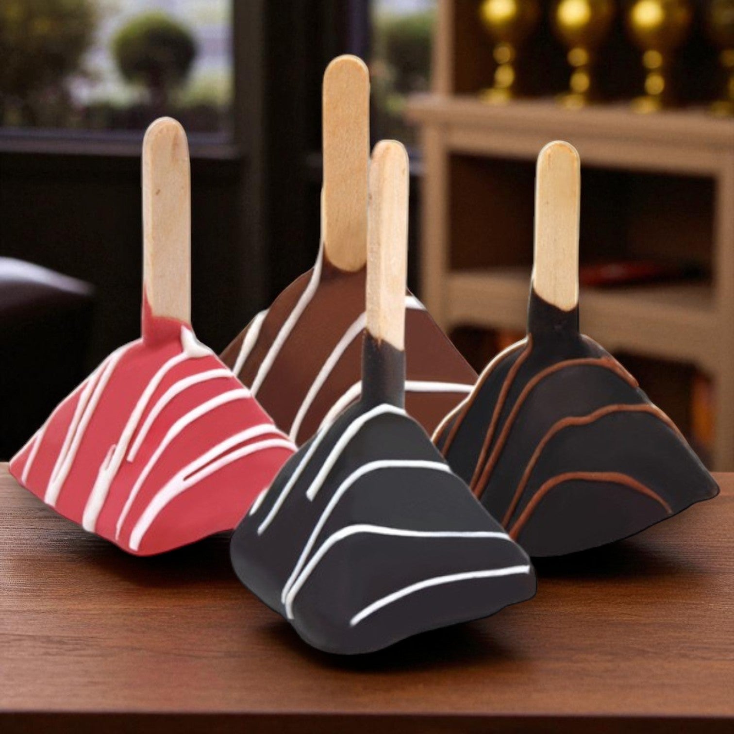 Van Lang Assorted Cheesecake Lollipops – 84 Count (2 Trays of 42, Frozen Desserts)