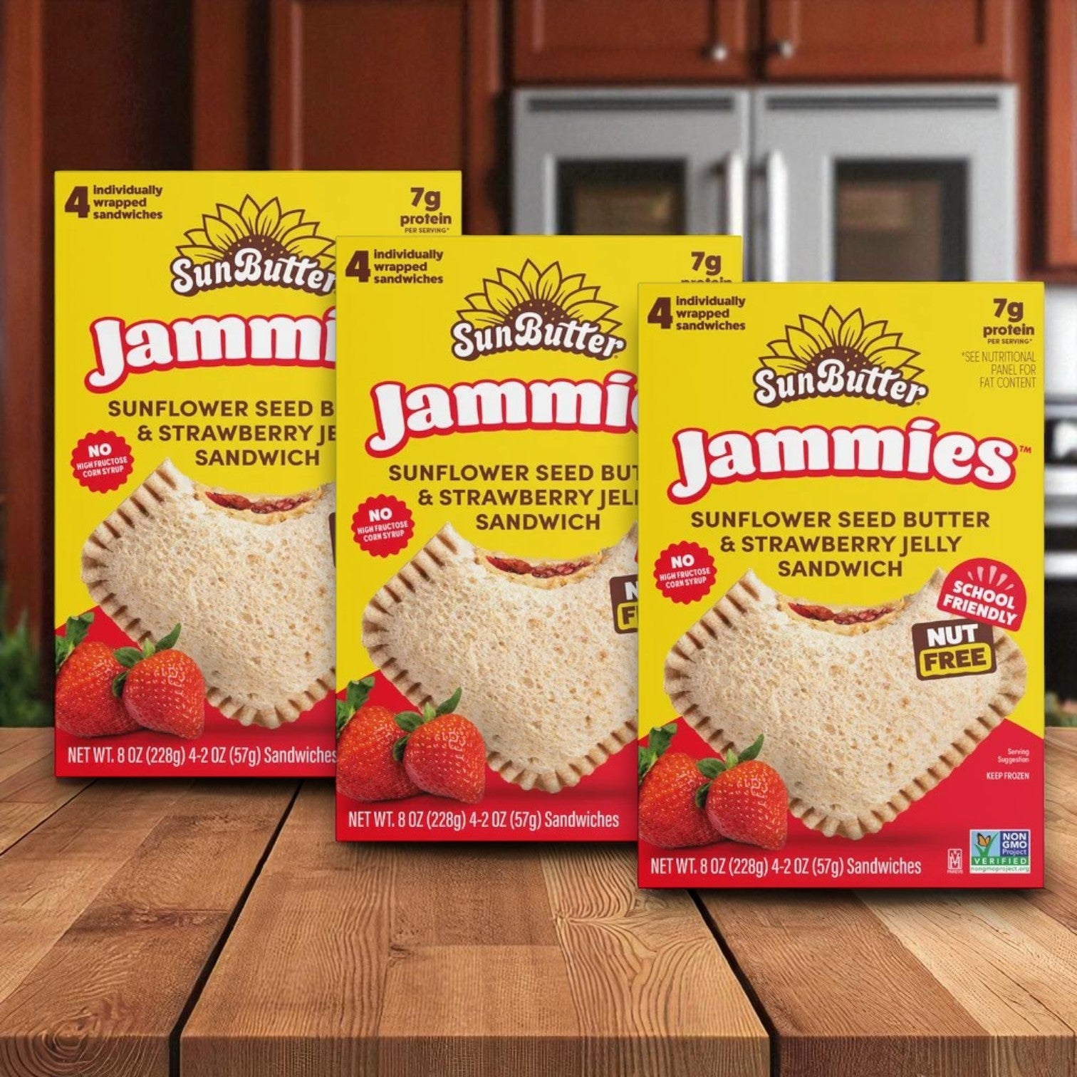 SunButter Sunflower Seed Butter & Strawberry Jelly Sandwich Jammies, 8 oz. 3 Boxes