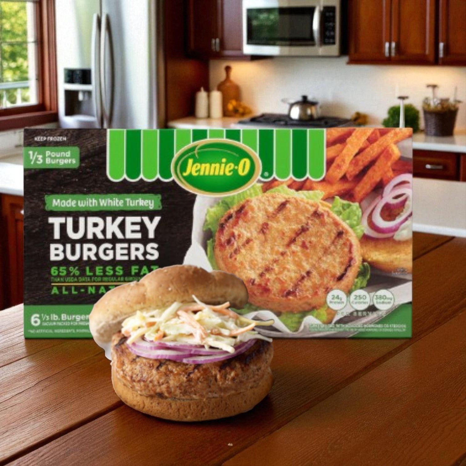 JENNIE-O TURKEY STORE 1/3 lb. Turkey Burgers- 1 Box